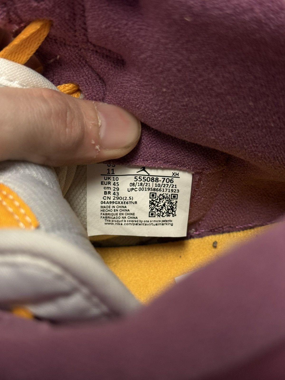 Jordan Brand × Nike Jordan 1 High Brotherhood Size 11 W Box 🧼 Size US 11 / EU 44 - 10 Thumbnail