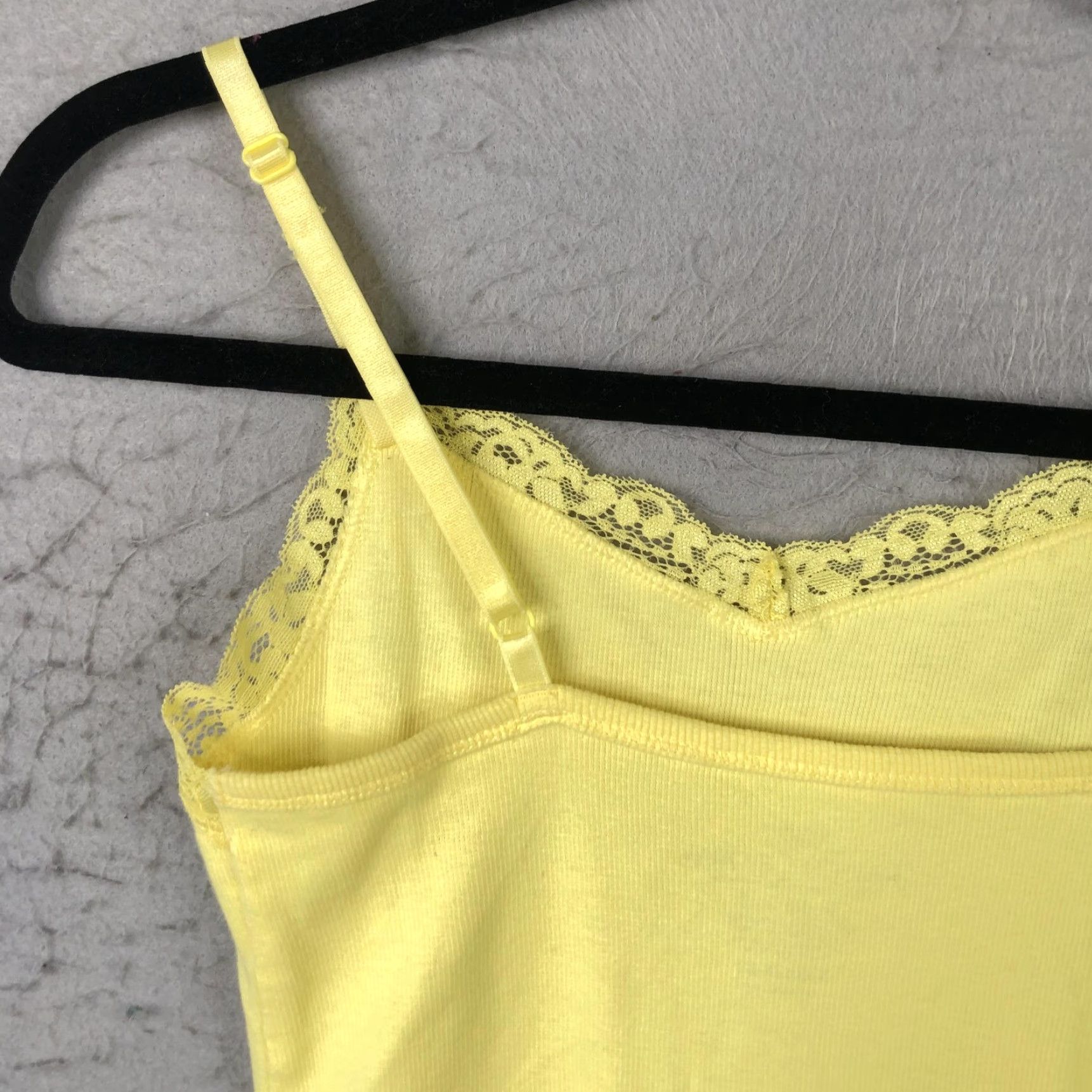 Faded Glory VINTAGE Faded Glory Camisole Tank Top Womens S Yellow Lace Trim Y2K Longline Size S / US 4 / IT 40 - 7 Thumbnail