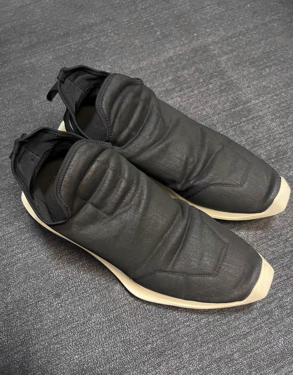 Rick Owens Rick Owens DRKSHDW Waxed Canvas Sneakers Size US 9 / EU 42 - 1 Thumbnail