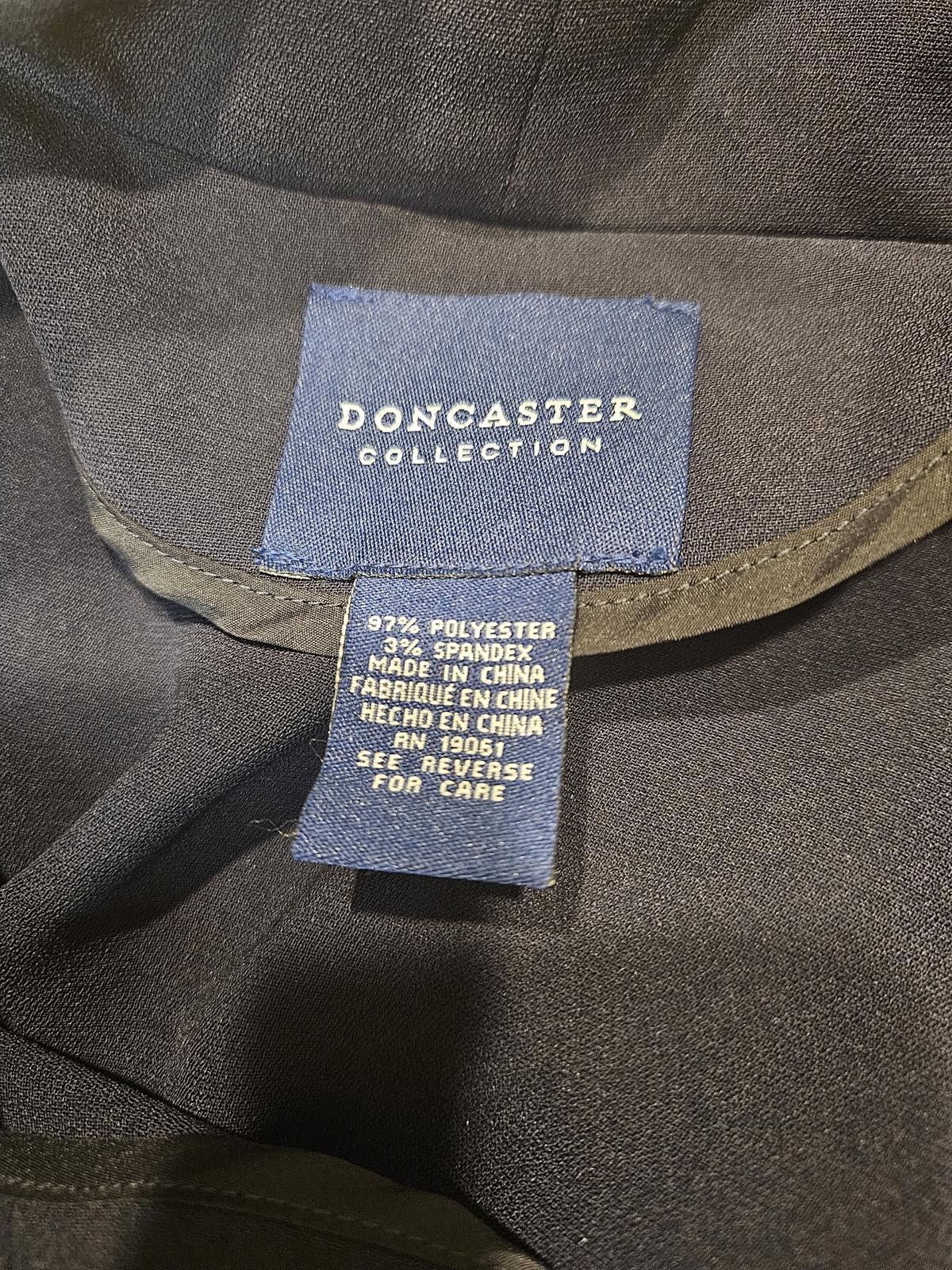Designer Doncaster Chic Sleeveless Navy Dress with Hidden Buttons #34 Size L / US 10 / IT 46 - 7 Thumbnail