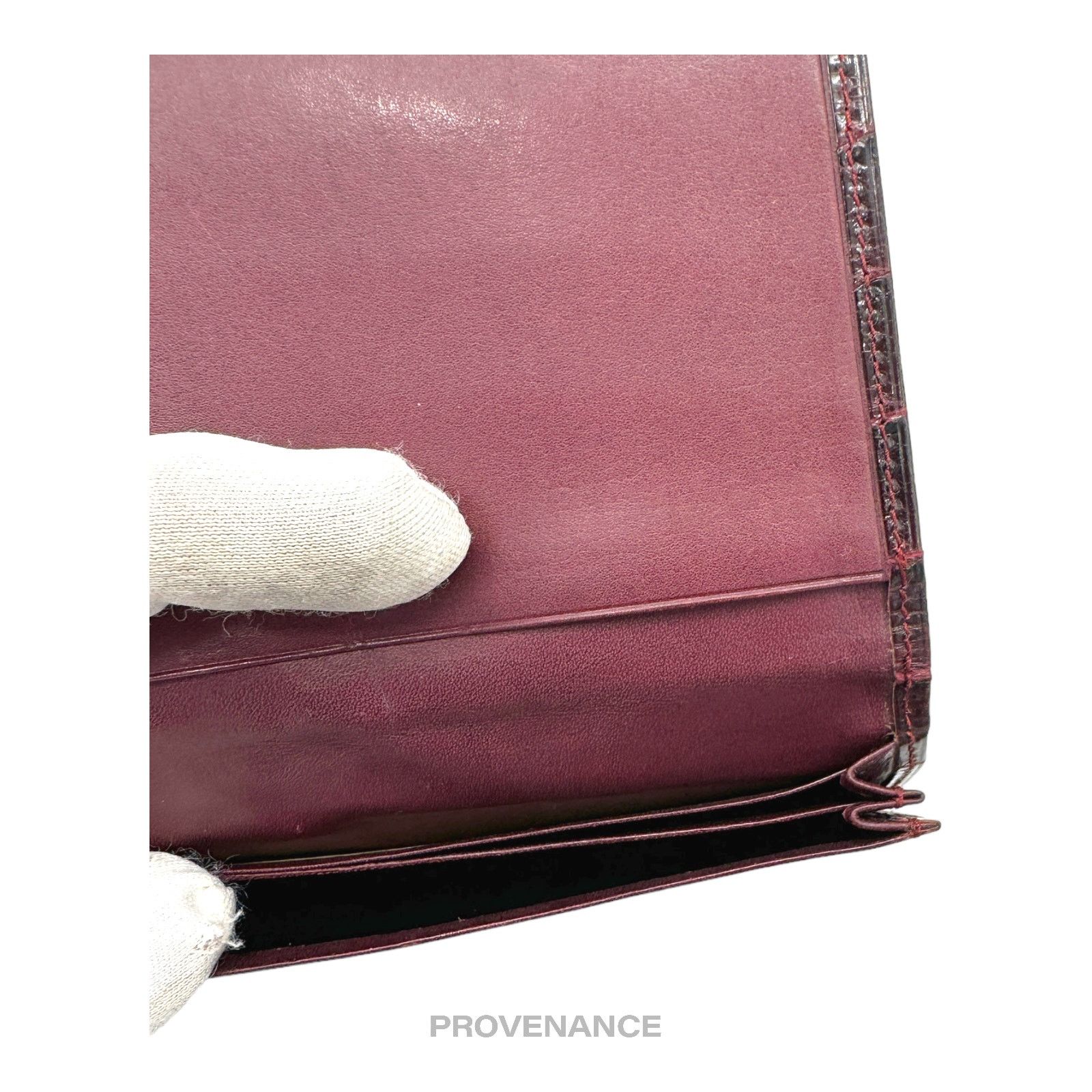 Givenchy 🔴 Givenchy Pocket Organizer Wallet - Burgundy Crocodile Size ONE SIZE - 10 Thumbnail