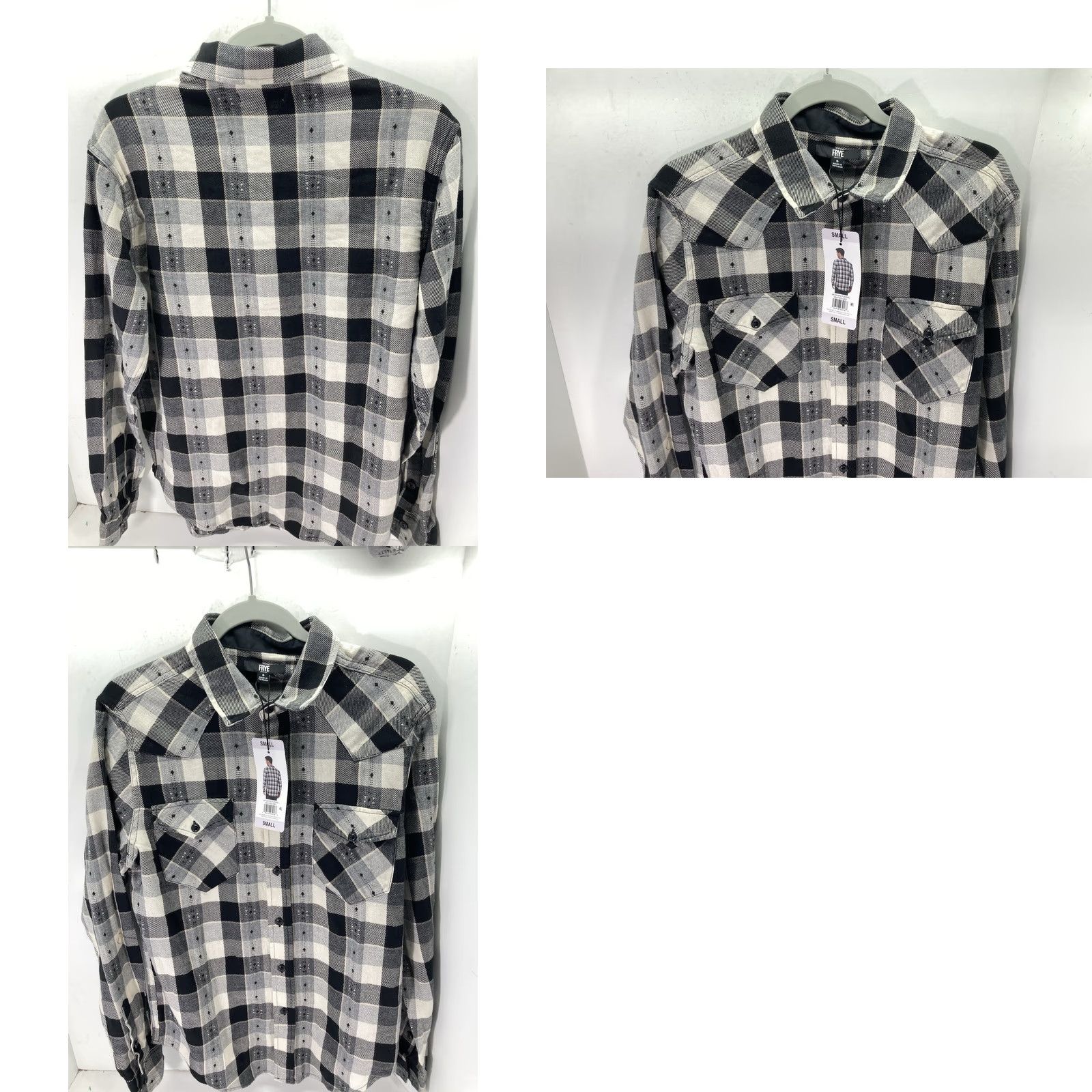 Frye Frye Jacquard Flannel Shirt Men Size S Black Plaid Long Sleeve Button-Up NWT Size US S / EU 44-46 / 1 - 9 Thumbnail