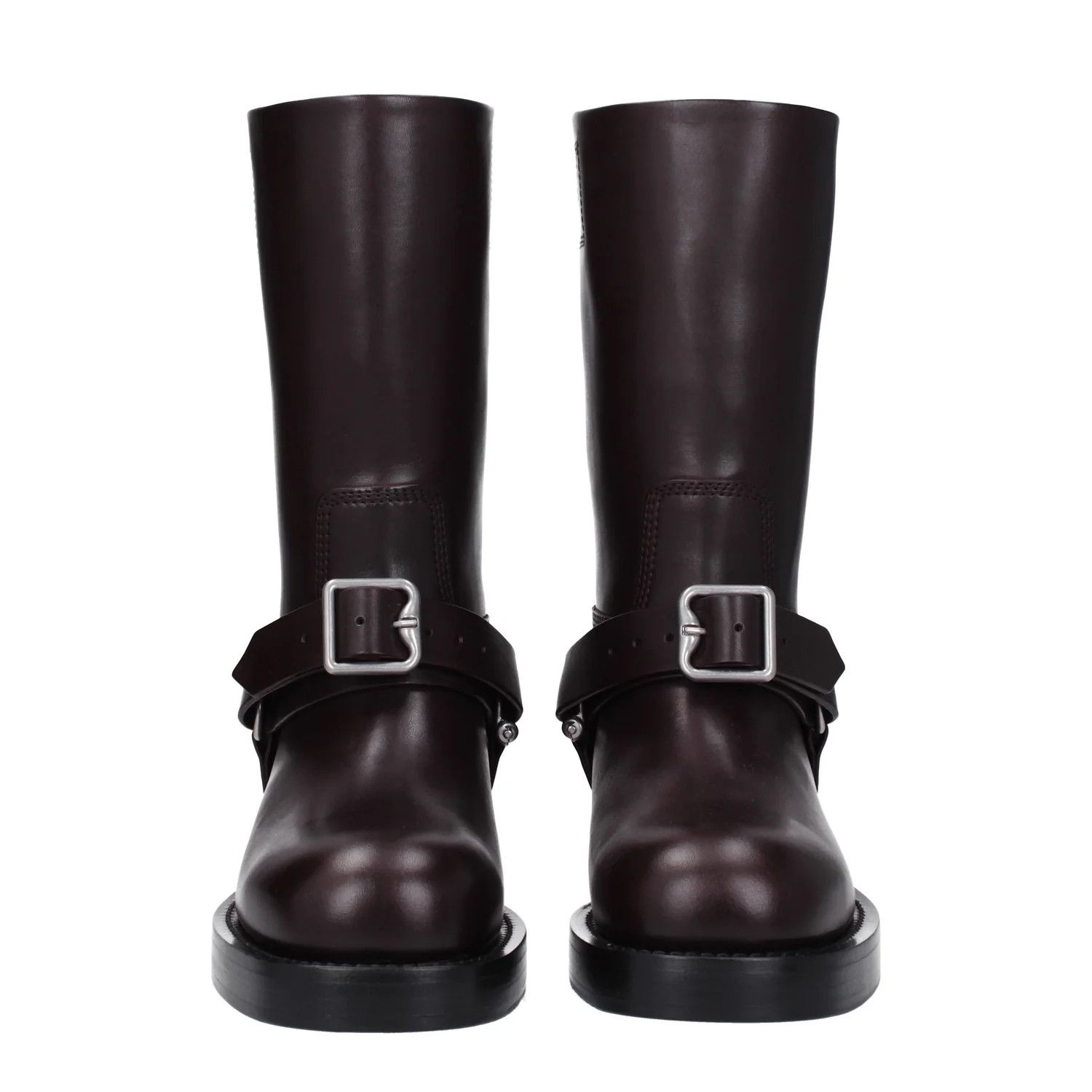 Burberry ob1o1e1024 Leather Boots in Violet Size US 7.5 / IT 37.5 - 3 Thumbnail