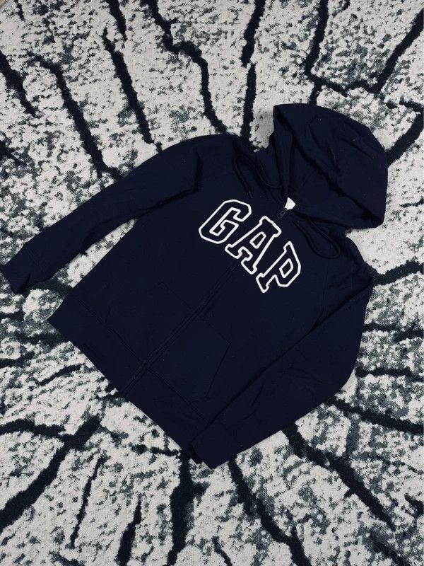 Gap Gap Navy Logo Zip Hoodie Size S / US 4 / IT 40 - 2 Thumbnail