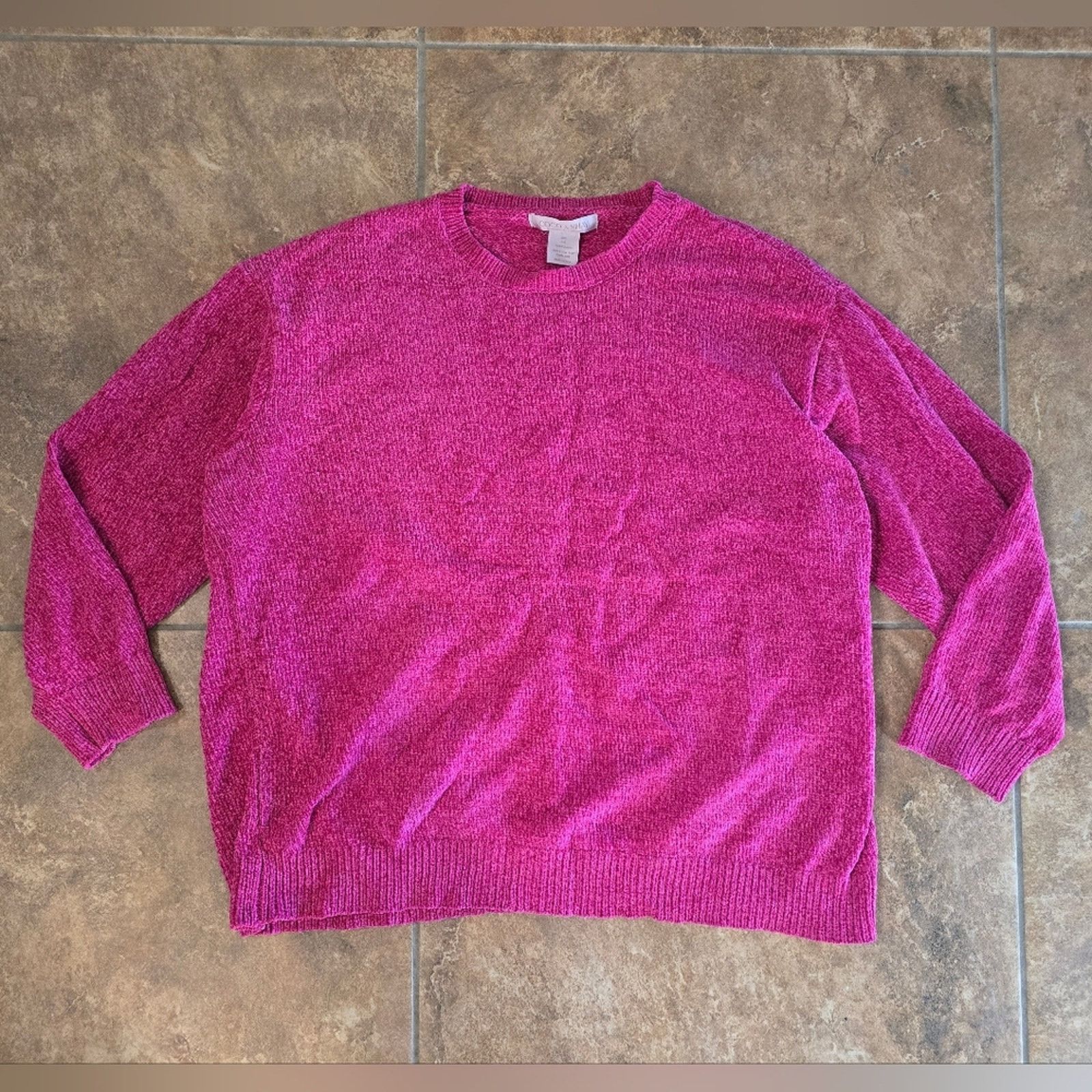 Other Pink | COCO & SHAY | Chenille Oversized Sweater Size XL / US 12-14 / IT 48-50 - 1 Thumbnail