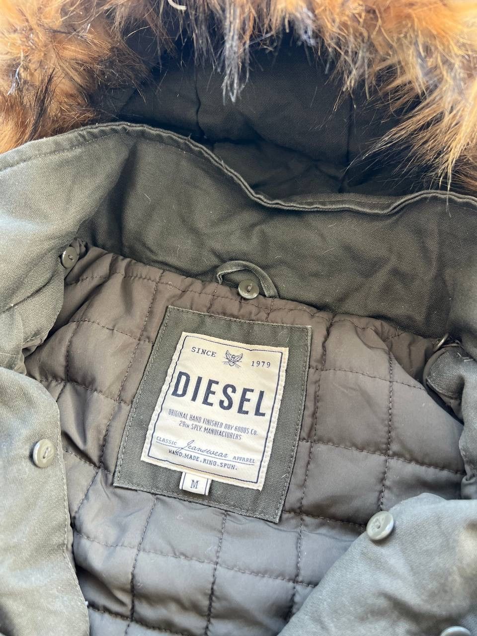 Diesel VINTAGE DIESEL FUR JACKET PARKA OLIVE KHAKI AVANT-GARDE Size M / US 6-8 / IT 42-44 - 11 Thumbnail
