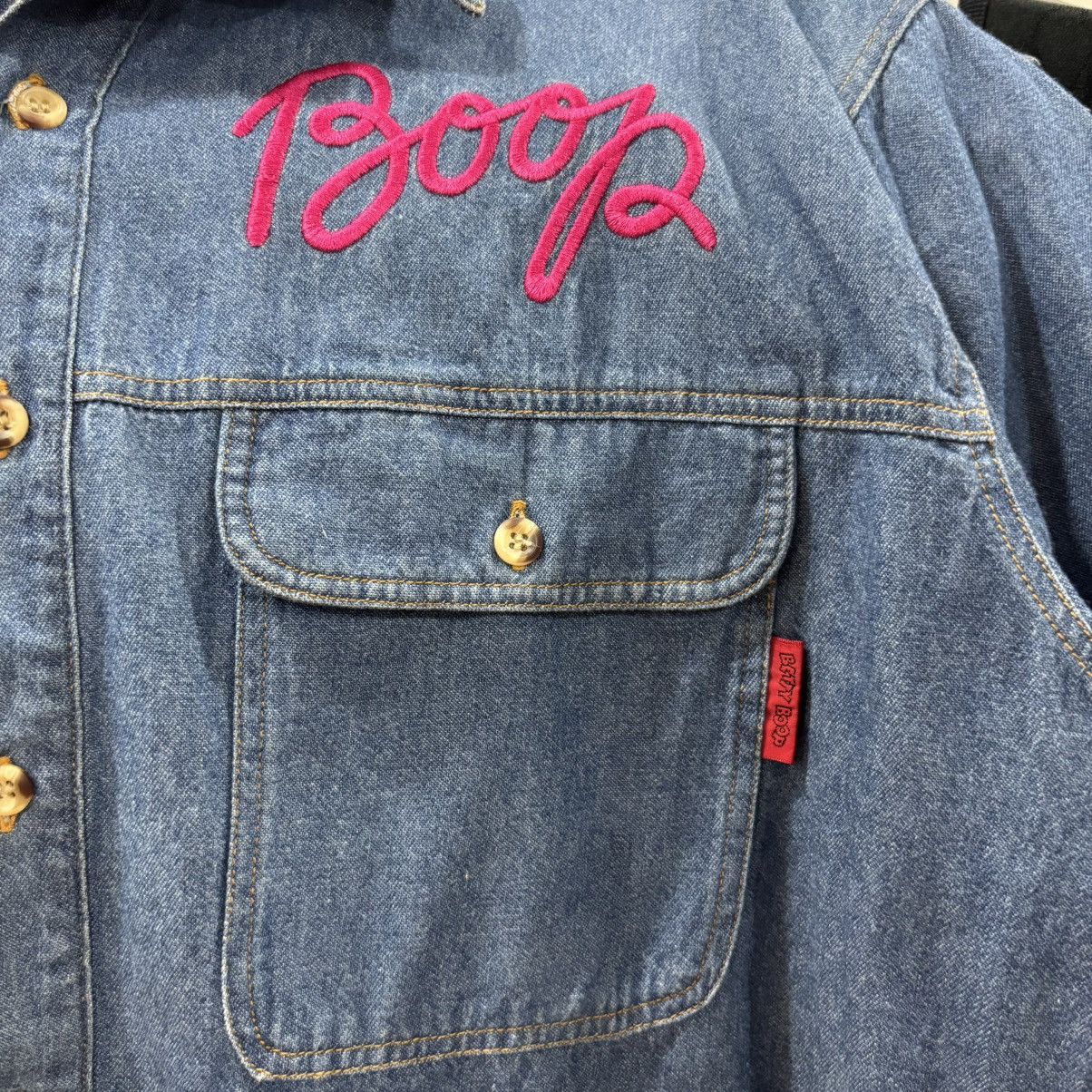 Vintage Vintage Betty Boop Denim Shirt Size US M / EU 48-50 / 2 - 8 Thumbnail