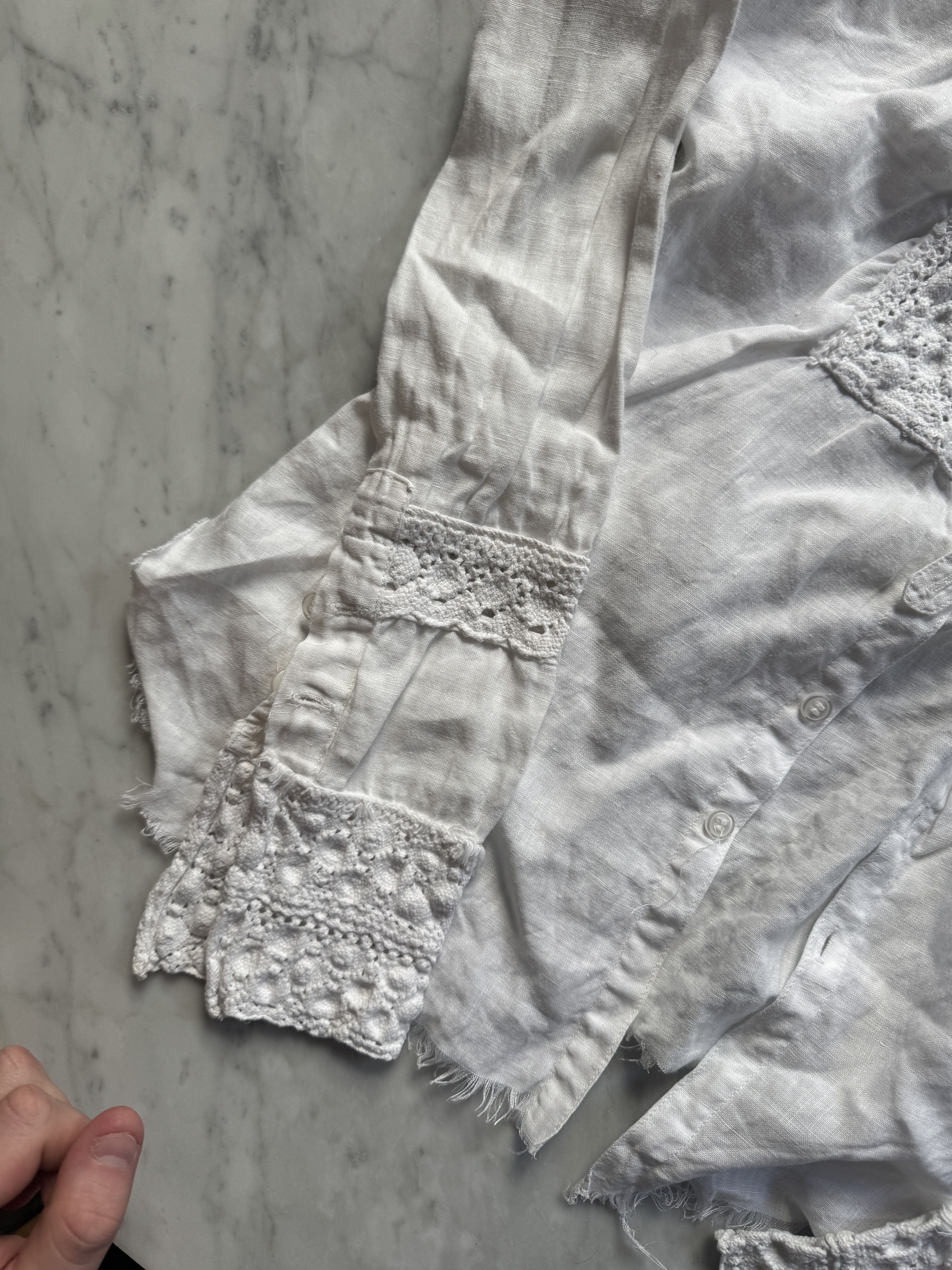 Greg Lauren Linen Tux Shirt Size US XS / EU 42 / 0 - 4 Thumbnail