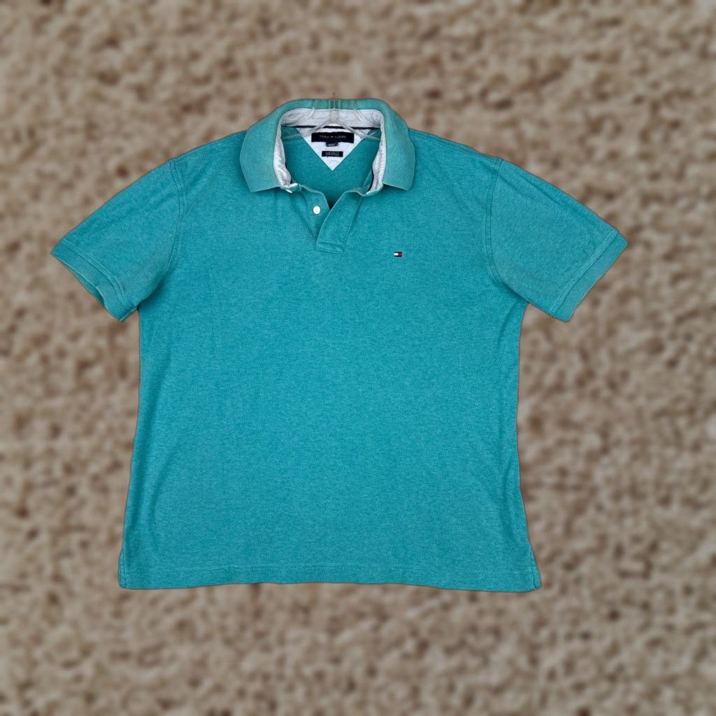 Tommy Hilfiger Tommy Hilfiger Polo Shirt Men XL Blue 100% Cotton Slim Fit Shirt Polo Shirt Mens XL Blue Modern Sports 1990s? Size US XL / EU 56 / 4 - 1 Thumbnail