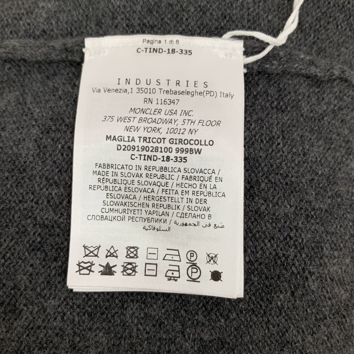 Moncler Moncler Grey Cashmere Crew Neck Knit Sweater K26WX Size S / US 4 / IT 40 - 8 Thumbnail