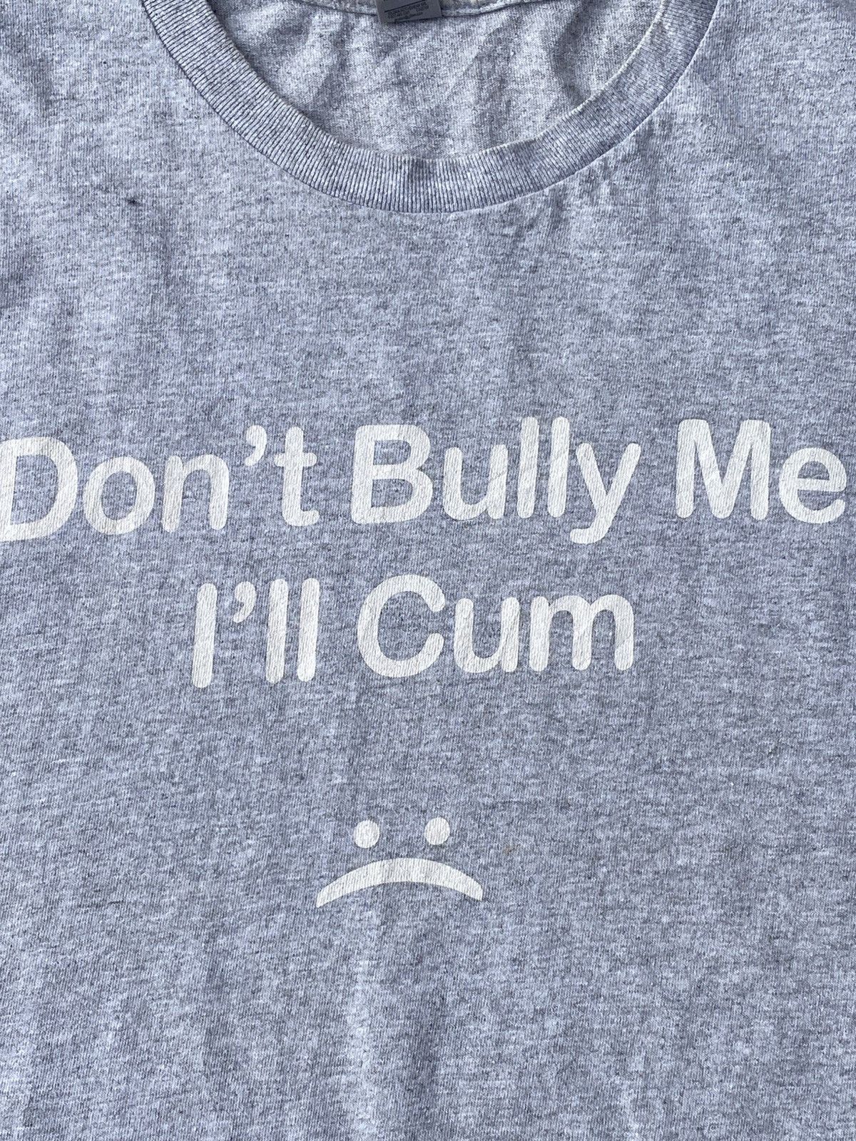 Gildan Gildan ‘Don’t Bully Me I’ll Cum’ Grey Tee Size US L / EU 52-54 / 3 - 7 Thumbnail