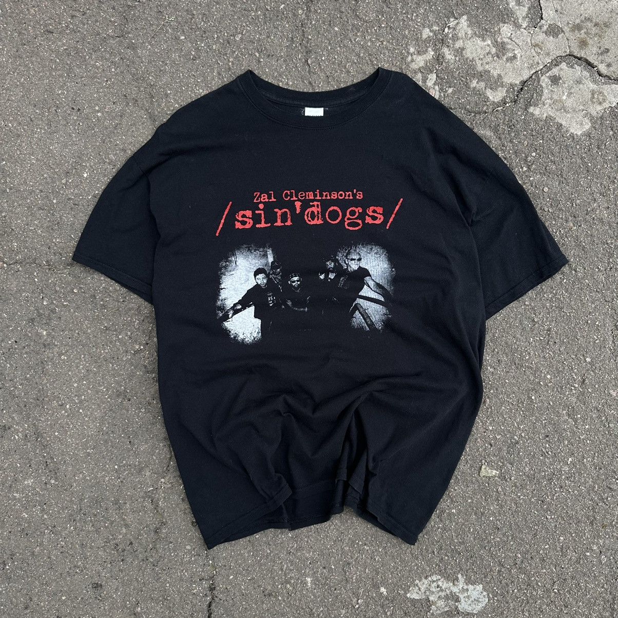 Vintage Vintage Zal Cleminsons Sin Dogs T-shirts Big Logo 90s Rock Size US XL / EU 56 / 4 - 1 Thumbnail