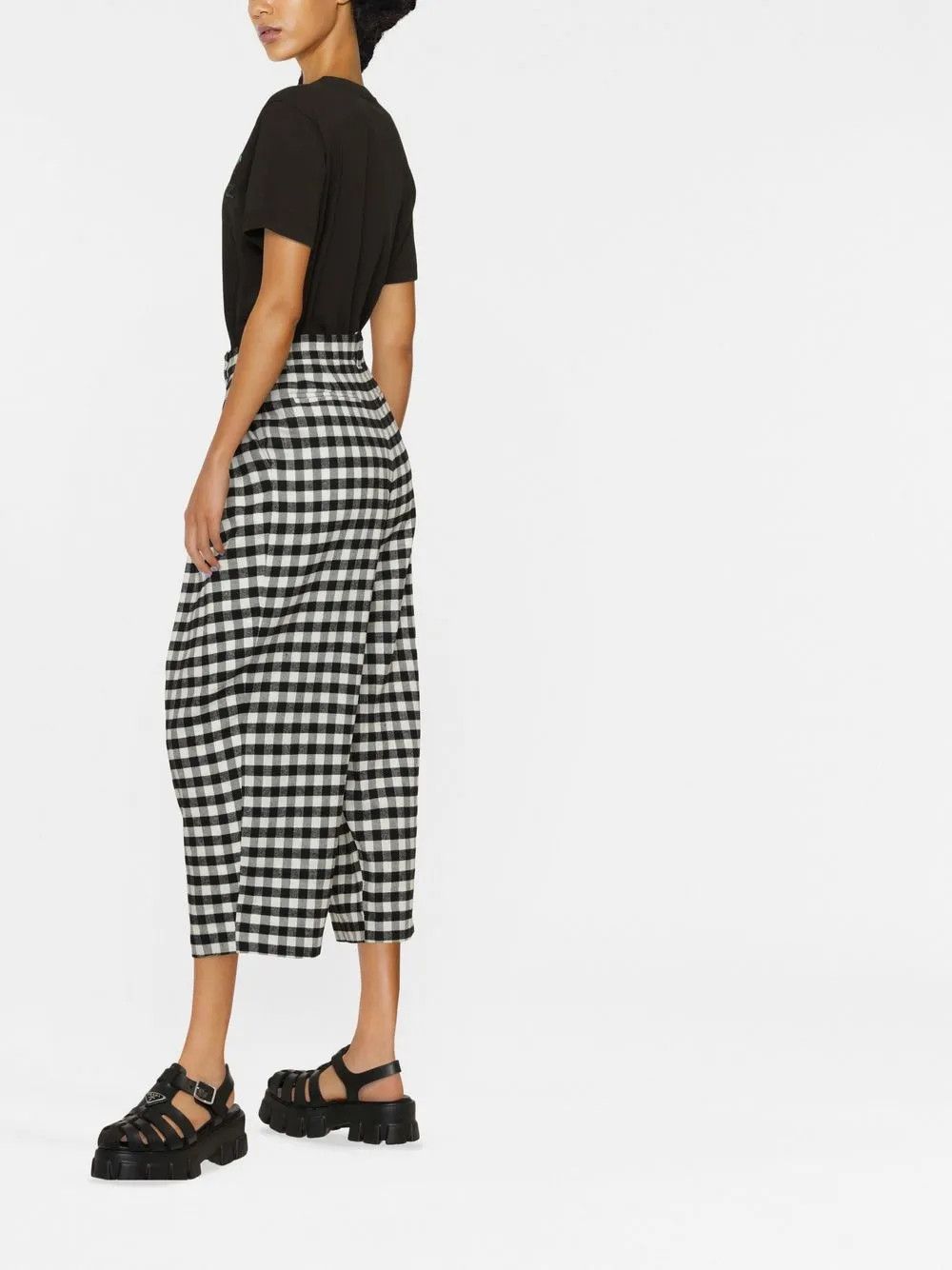Kenzo o1y1025 Casual Pant in Black/White Size 26" / US 2 / IT 38 - 2 Thumbnail