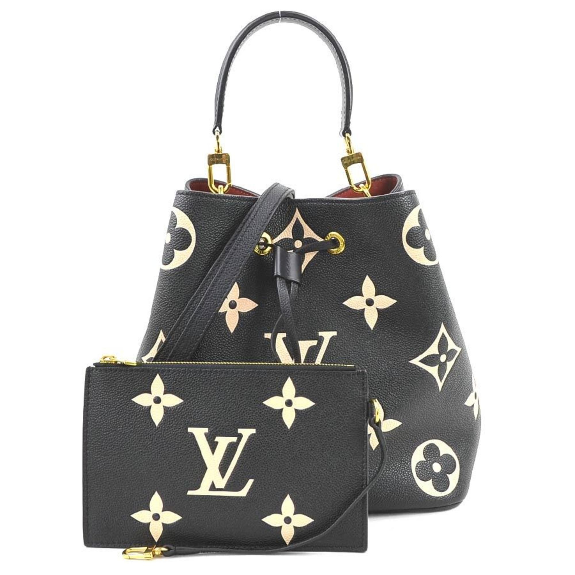 Louis Vuitton Handbag Shoulder Bag Bicolor Monogram Empreinte Neonoe Mm Black X Beige Women's M45497 90096K