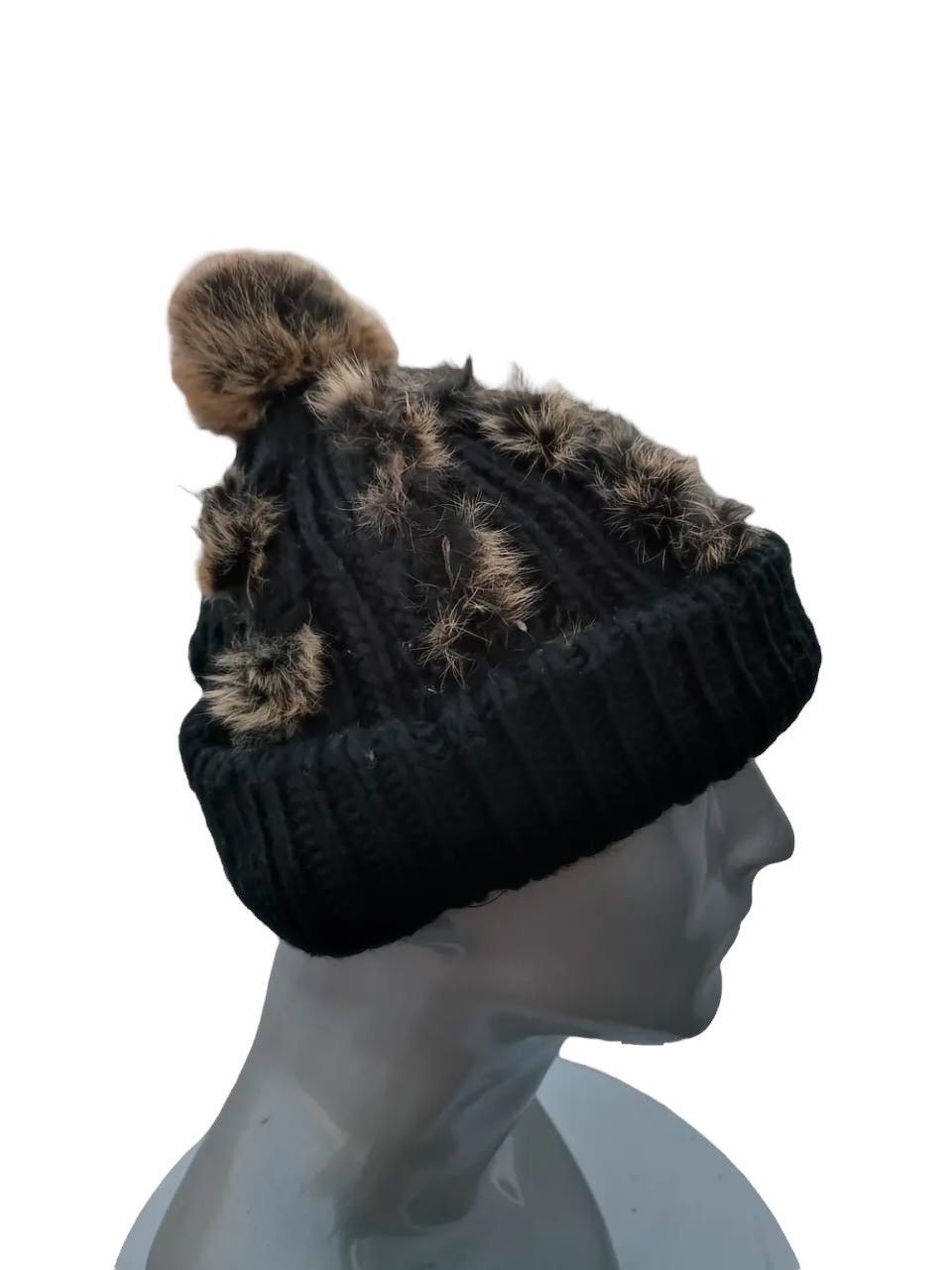 Other Unknown Japanese Mix Fur Design Beanie Hats Size ONE SIZE - 1 Thumbnail
