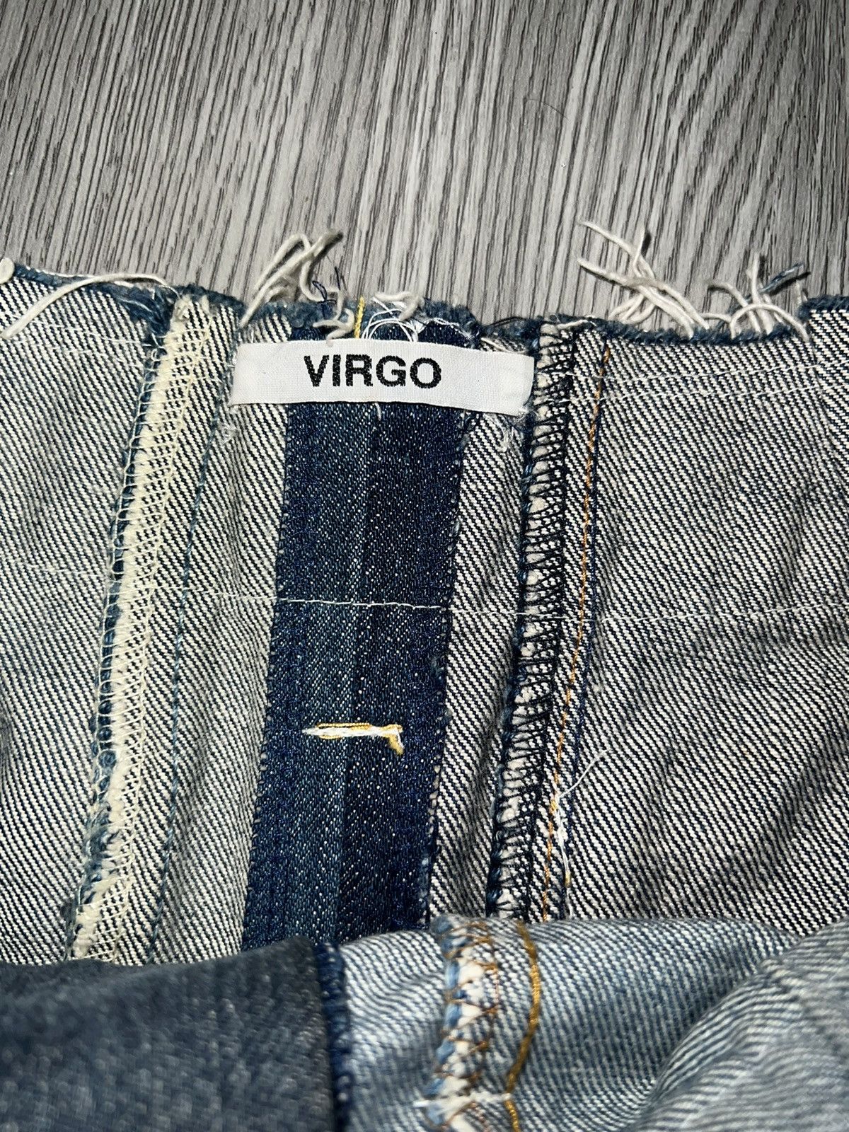 Japanese Brand Virgo remade patchwork denim mini skirt 💙🦋 Size 26" / US 2 / IT 38 - 12 Thumbnail