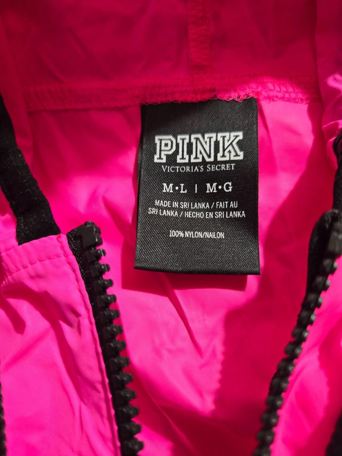 Designer Victoria's Secret PINK Anorak Windbreaker Hoodie Full Zip Size L / US 10 / IT 46 - 6 Thumbnail