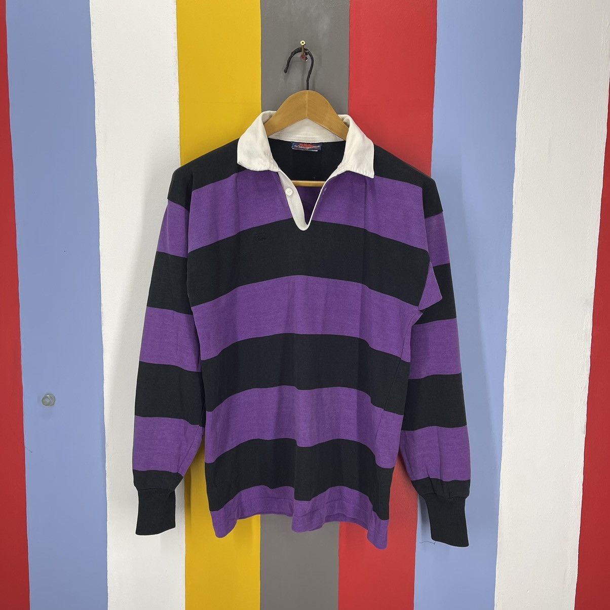 image of Canterbury Of New Zealand x Vintage 90's Vintage Canterbury Stripe Polo Rugby 1486/ay in Striped (S