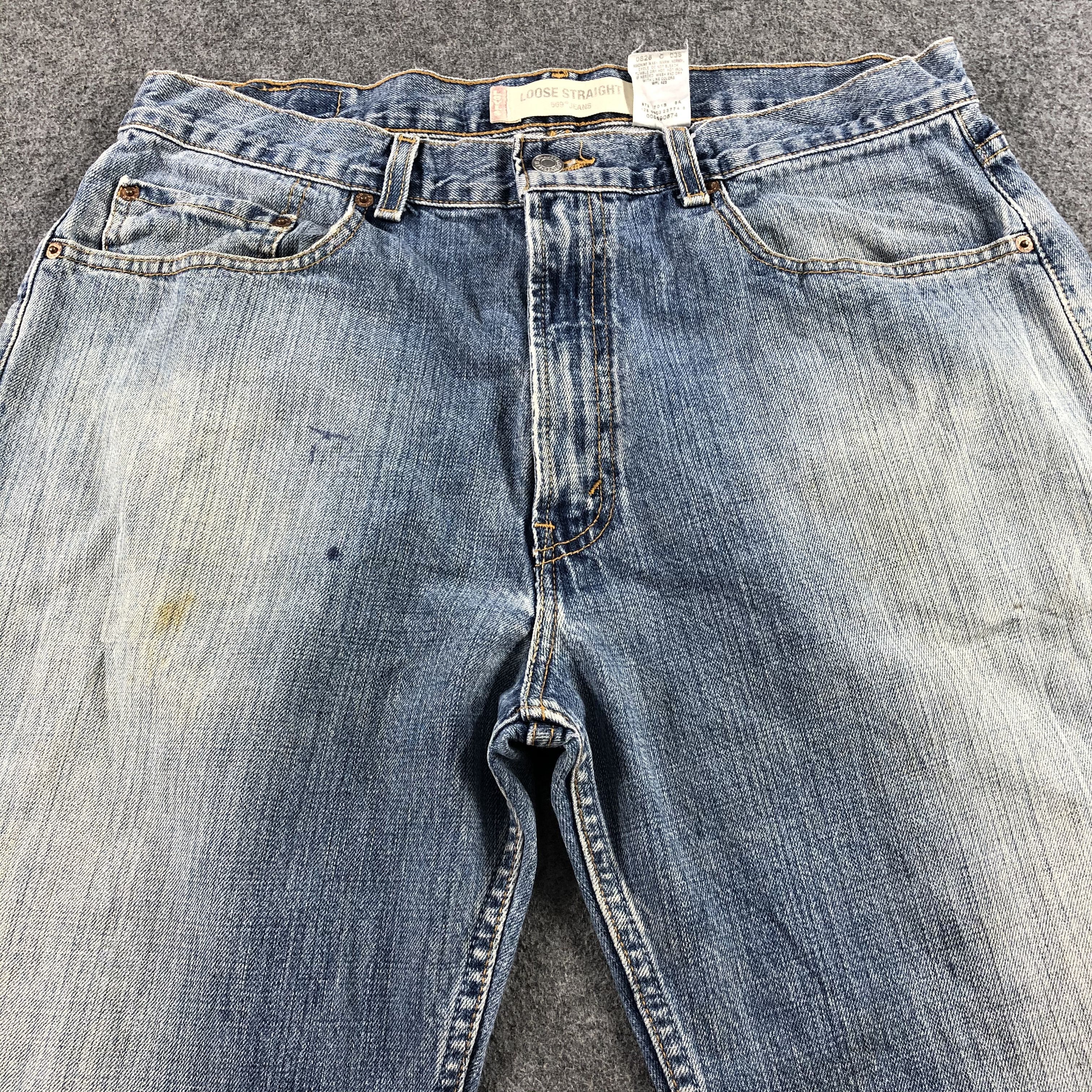 Levi's Vintage Blue Wash Levis 569 Jeans-J2286 Size US 35 - 3 Thumbnail