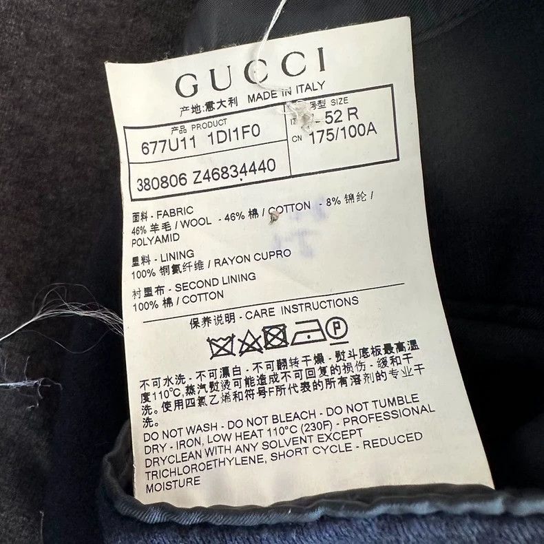 Gucci Gucci 23 wool-blend flat needle lapel jackets 2501-Nextarro Size US XL / EU 56 / 4 - 8 Thumbnail