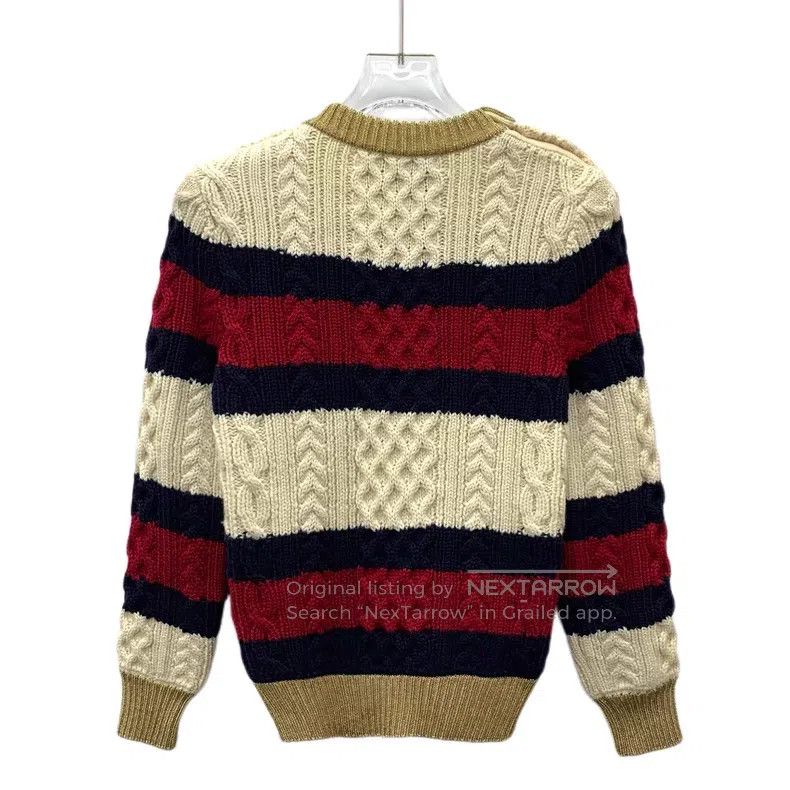 Gucci Gucci Colour-blocked striped twisted wool round-neck long- Size XS / US 0-2 / IT 36-38 - 2 Thumbnail
