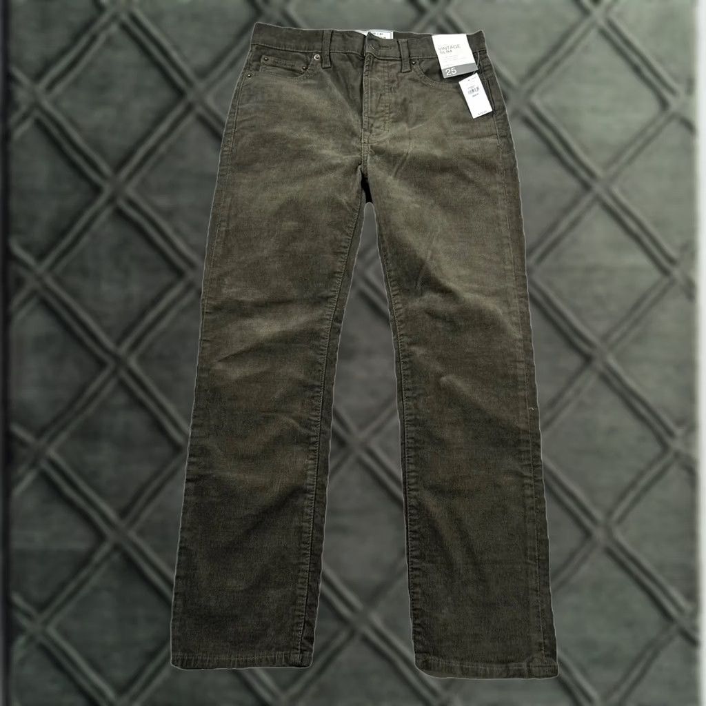 Gap Gap Pants Womens 0P Petite Corduroy Slim High Rise Olive Green 25 In Inseam Vintage No Boys Mens Womens Size 25" / US 0 / IT 36 - 1 Thumbnail