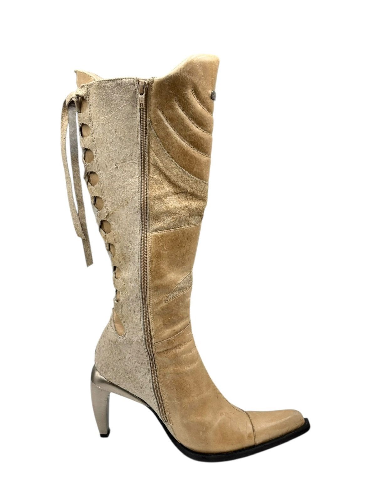New Rock Vintage New Rock beige knee high boots Size 40 Size US 10 / IT 40 - 7 Thumbnail