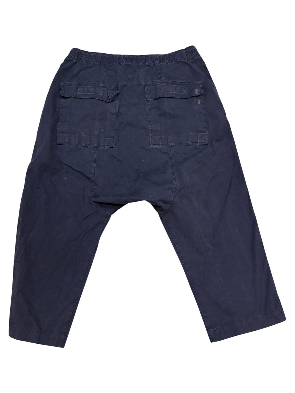 Rick Owens Drkshdw Rick Owens Drawstring Cropped Navy EDFU Drop Crotch Pants Size US 34 / EU 50 - 6 Thumbnail