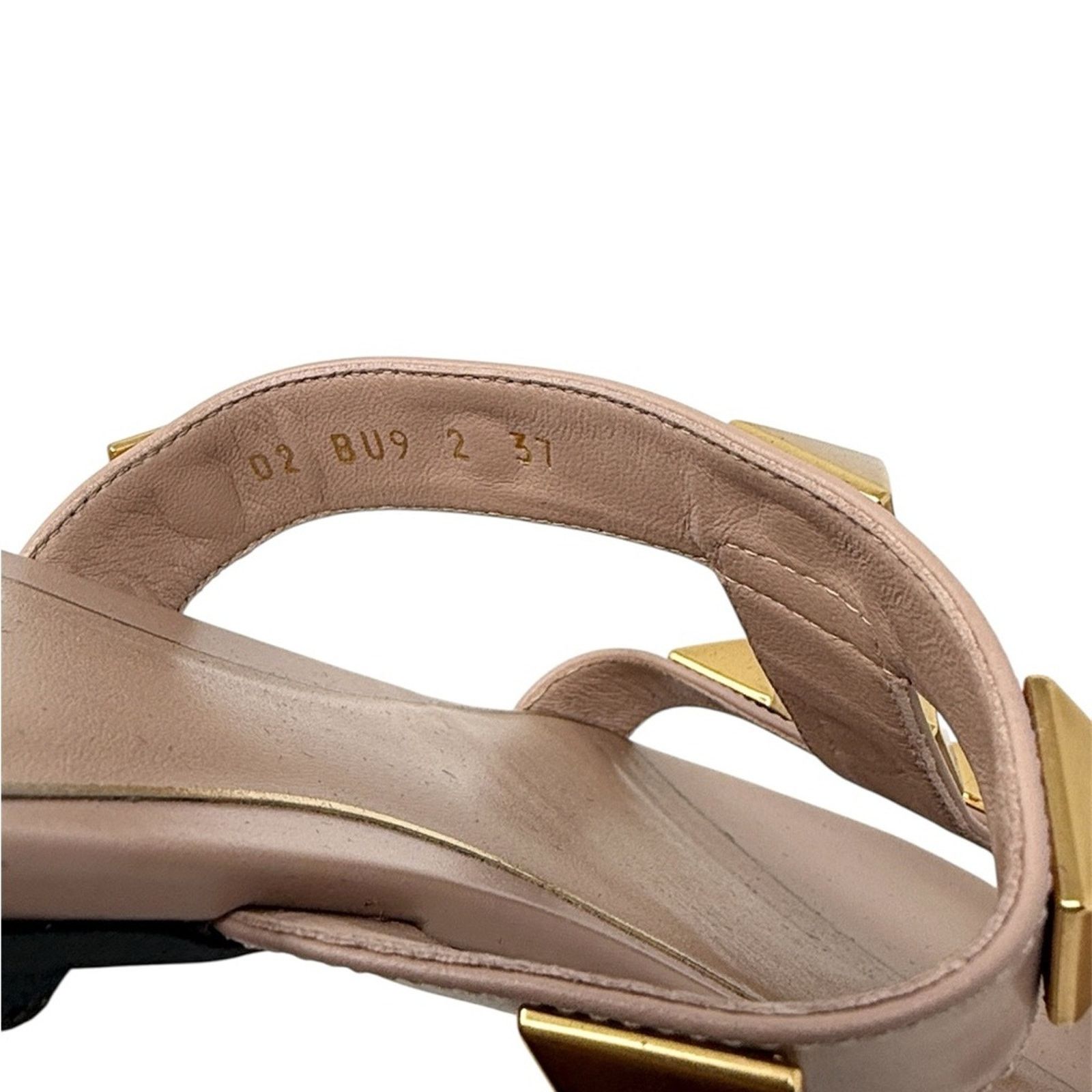Valentino Valentino Garavani Roman Stud Flat Slide Neutral Sandals Size US 7 / IT 37 - 6 Thumbnail