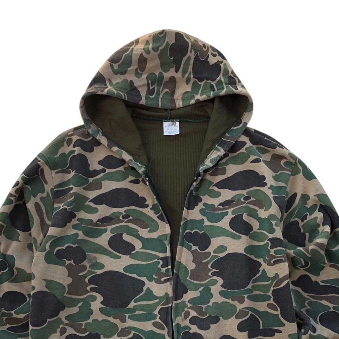 Vintage VINTAGE 70's DUCK CAMOUFLAGE FULL ZIPPER AMERICAN SPORTSWEAR Size US L / EU 52-54 / 3 - 4 Thumbnail