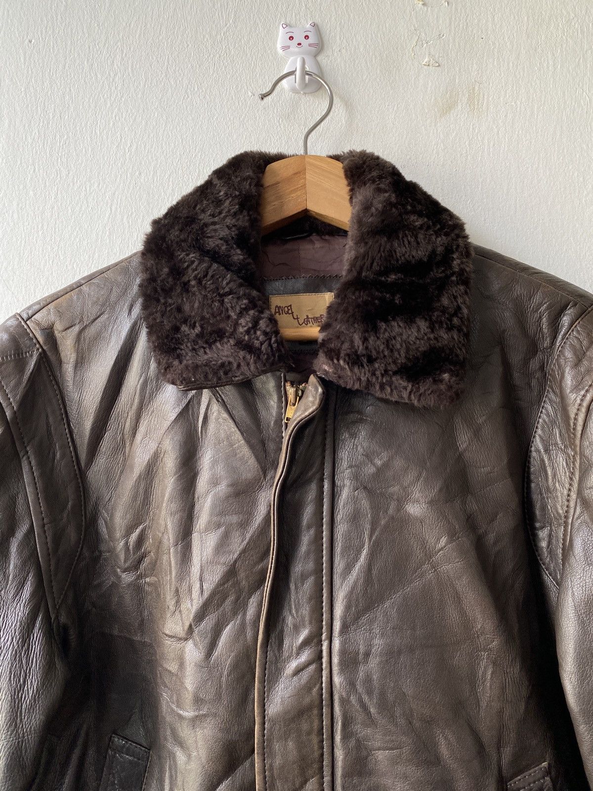 Japanese Brand Vintage 90s Angel Leather Fur Jacket Size US M / EU 48-50 / 2 - 6 Thumbnail