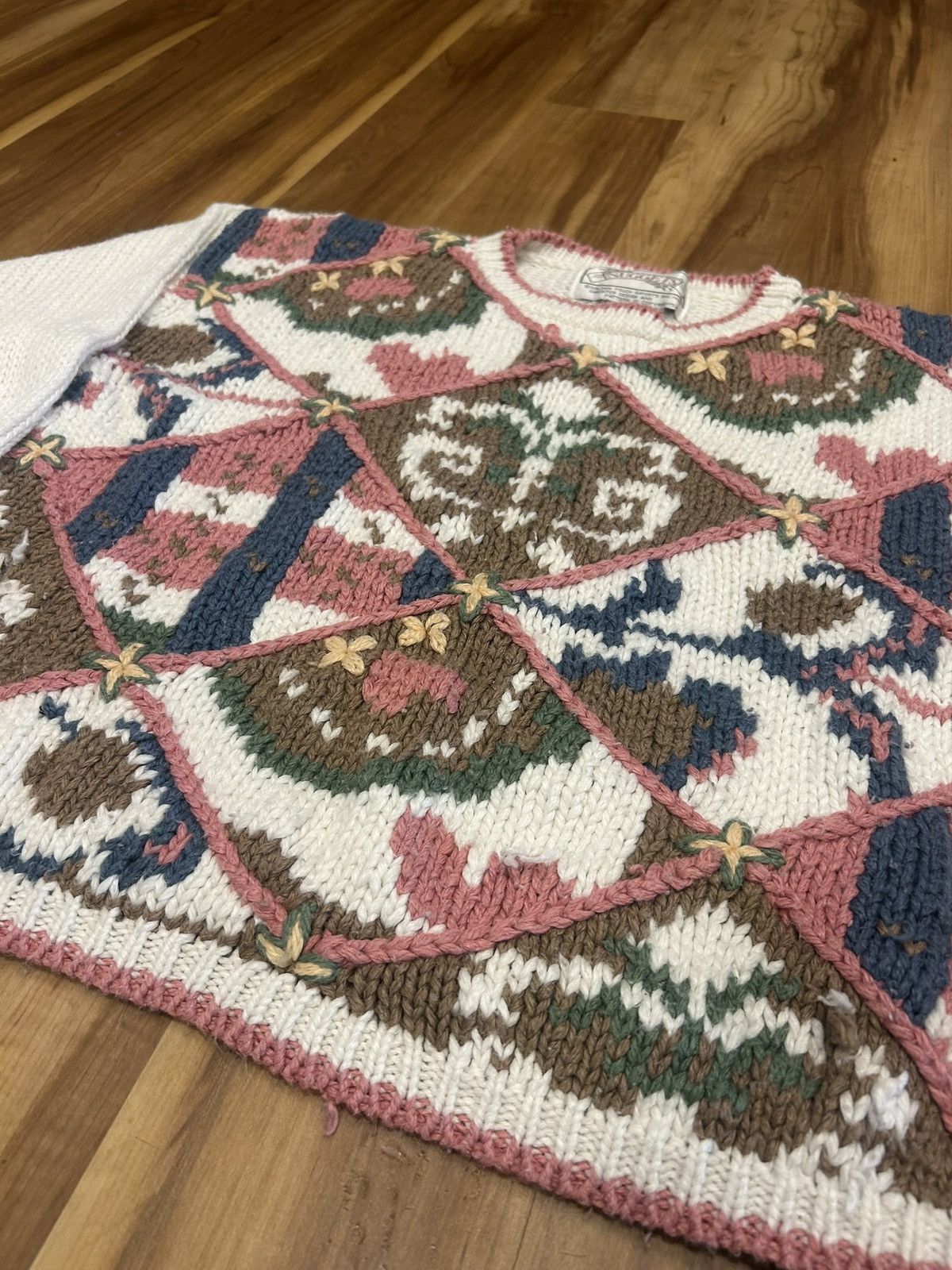 Vintage Vintage 3D Knit Sweater Size M / US 6-8 / IT 42-44 - 3 Thumbnail