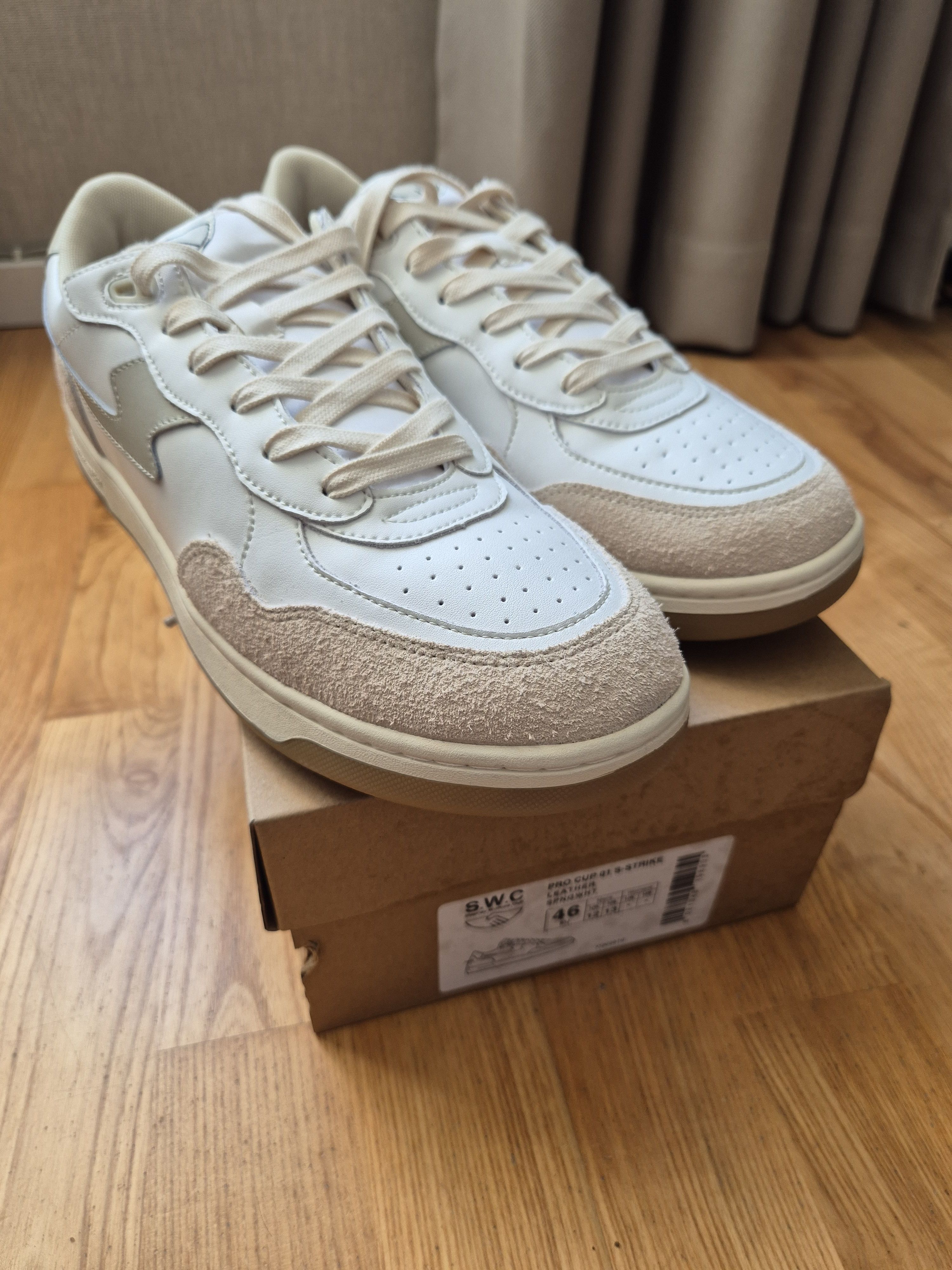 Stepney Workers Club Pro-Cup 01 S-Strike Leather Spring White Size US 13 / EU 46 - 1 Thumbnail