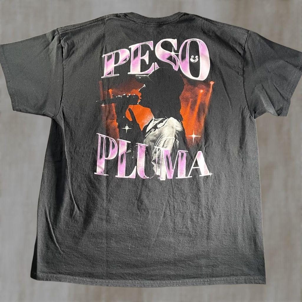 Vintage Peso Pluma Shirt Mens XL Black Concert Tour Graphic Tee Shirt Size US XL / EU 56 / 4 - 1 Thumbnail