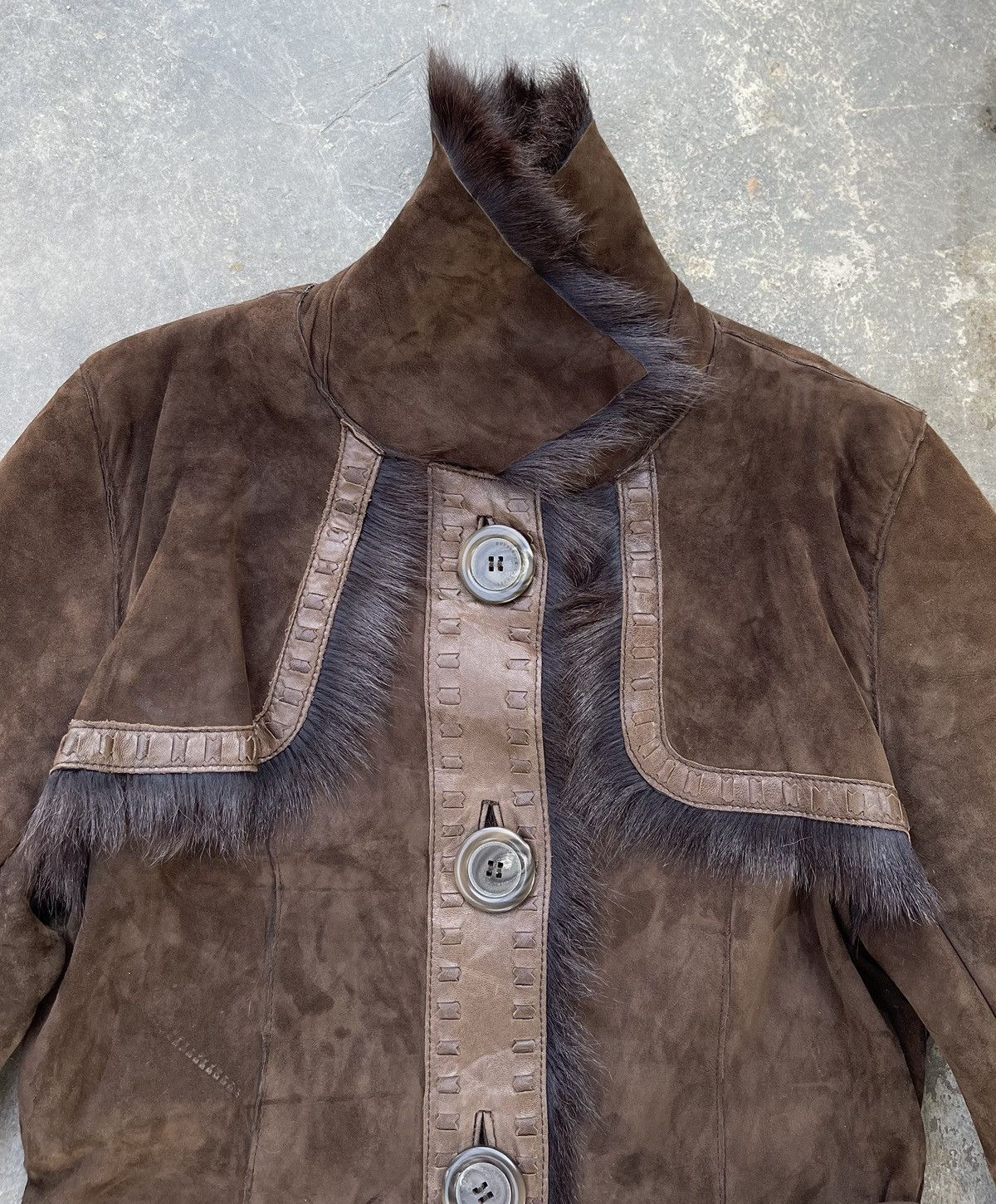 Burberry 🔥BURBERRY BLUE LABEL FAUX FUR LINING SHEEPSKIN LEATHER COAT Size S / US 4 / IT 40 - 12 Thumbnail