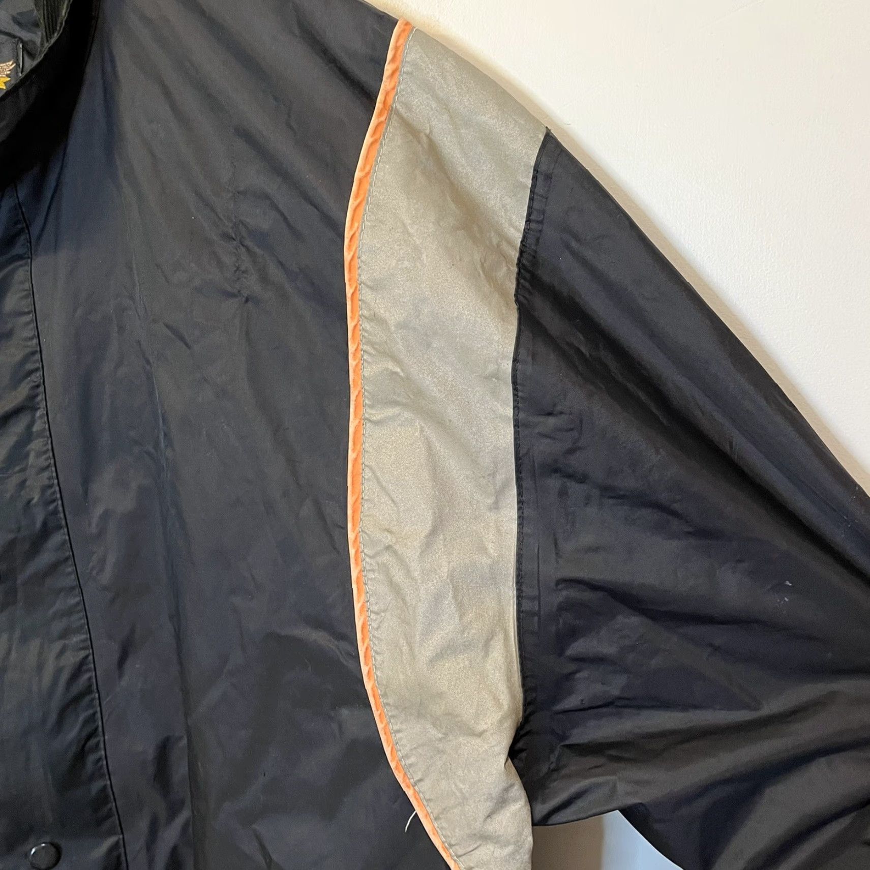 Harley Davidson VINTAGE Harley-Davidson Mens Reflective Rain Suit Jacket Size M Size 40R - 5 Thumbnail