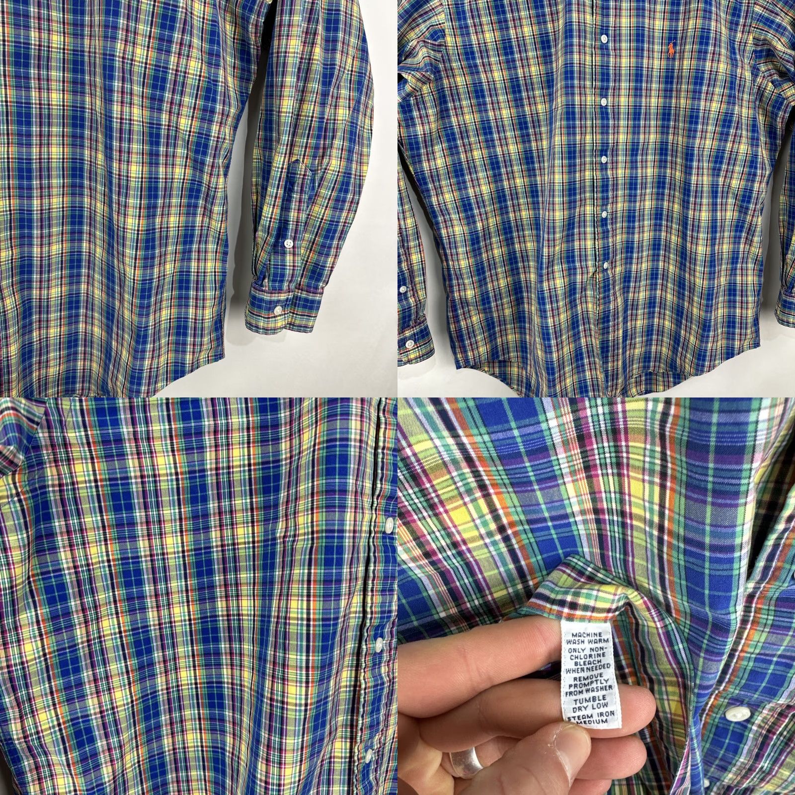 Polo Ralph Lauren VINTAGE Polo Ralph Lauren Shirt XL Plaid Long Sleeve Button-Down Collared Size US XL / EU 56 / 4 - 8 Thumbnail