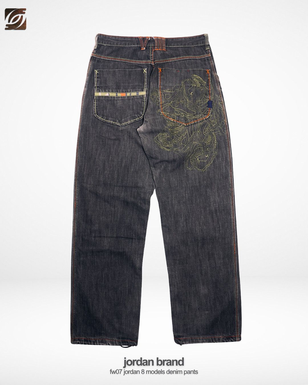 Jordan Brand FW07 Jordan VIII Wide Leg Models Denim Pants Size US 34 / EU 50 - 1 Thumbnail