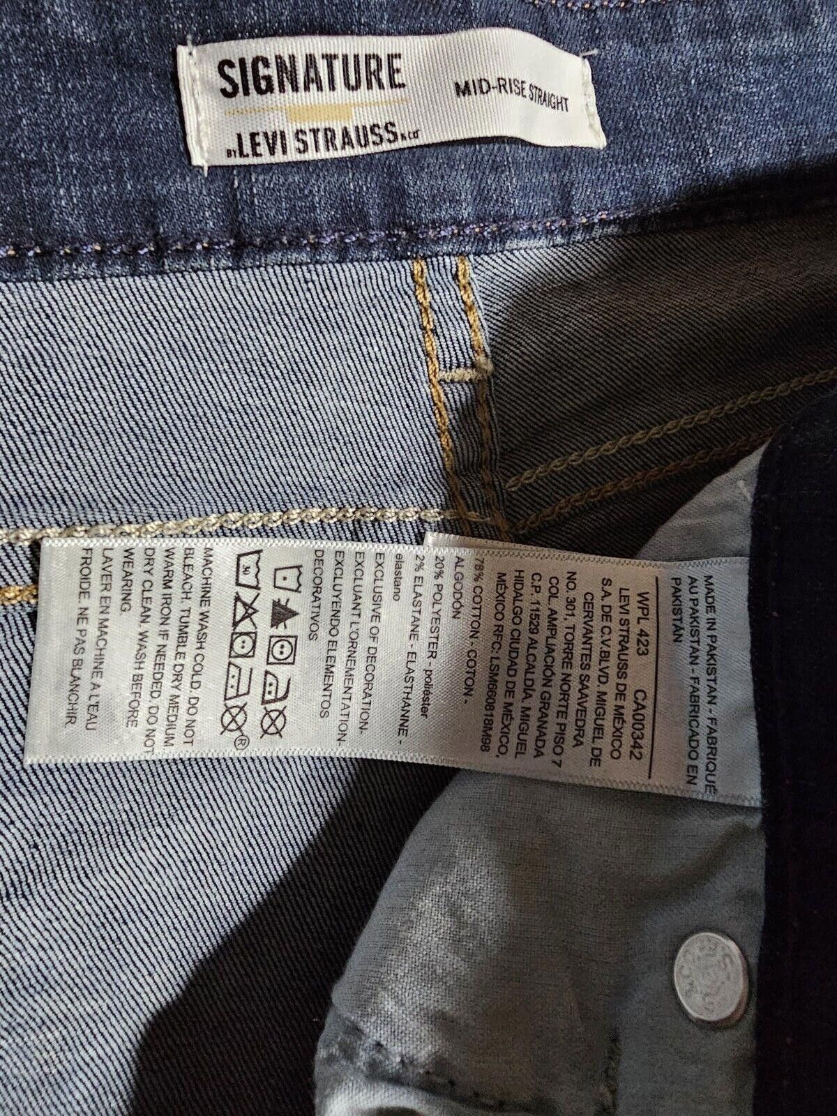 Designer levi strauss signature Gold 28M midrise straight jeans NWT Size 39" - 3 Thumbnail