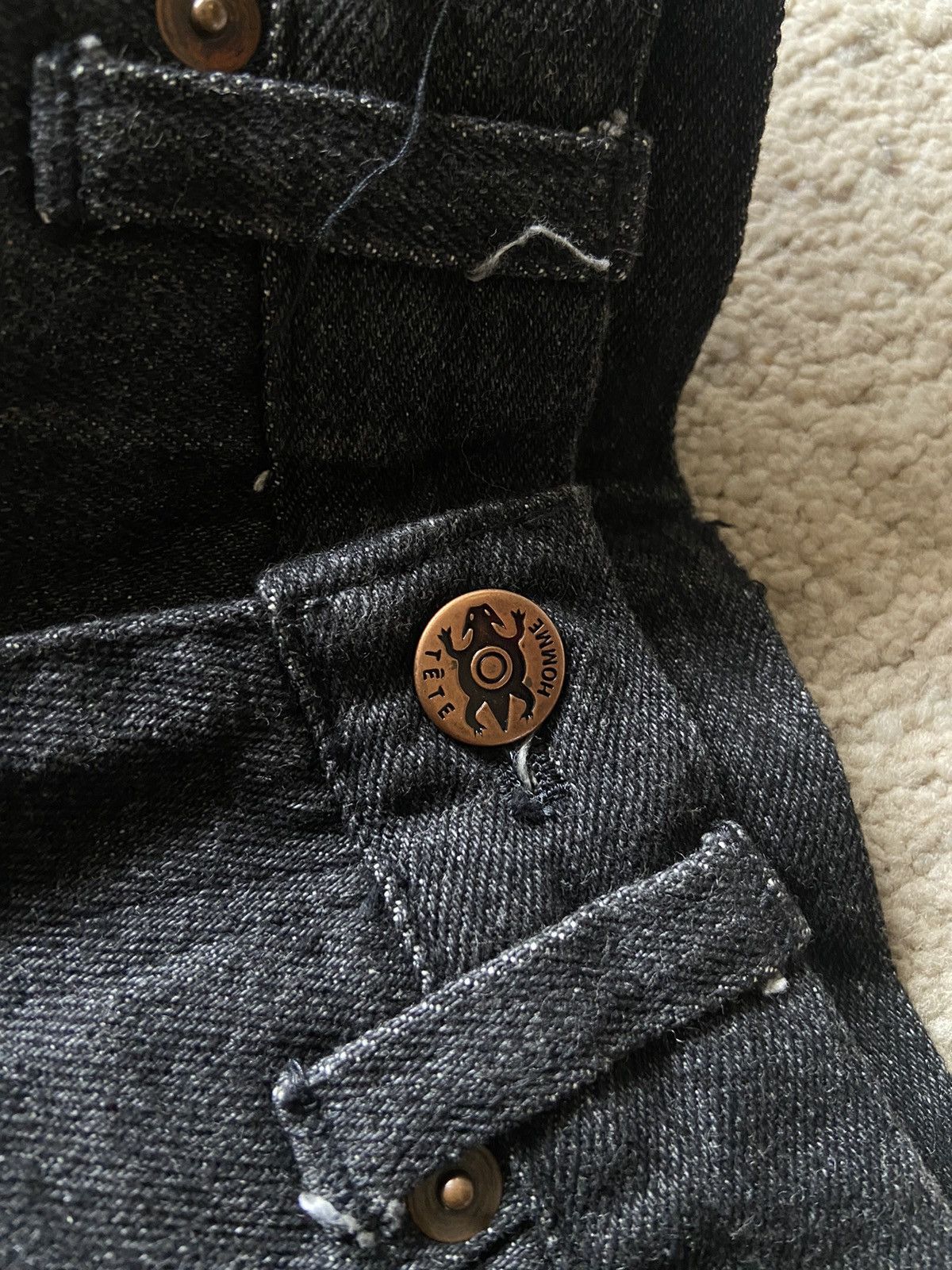 Issey Miyake × Tete Homme Vintage Tete Homme By Katoh Kazutaka 70’s Fringe Denim Pants Size US 28 / EU 44 - 7 Thumbnail