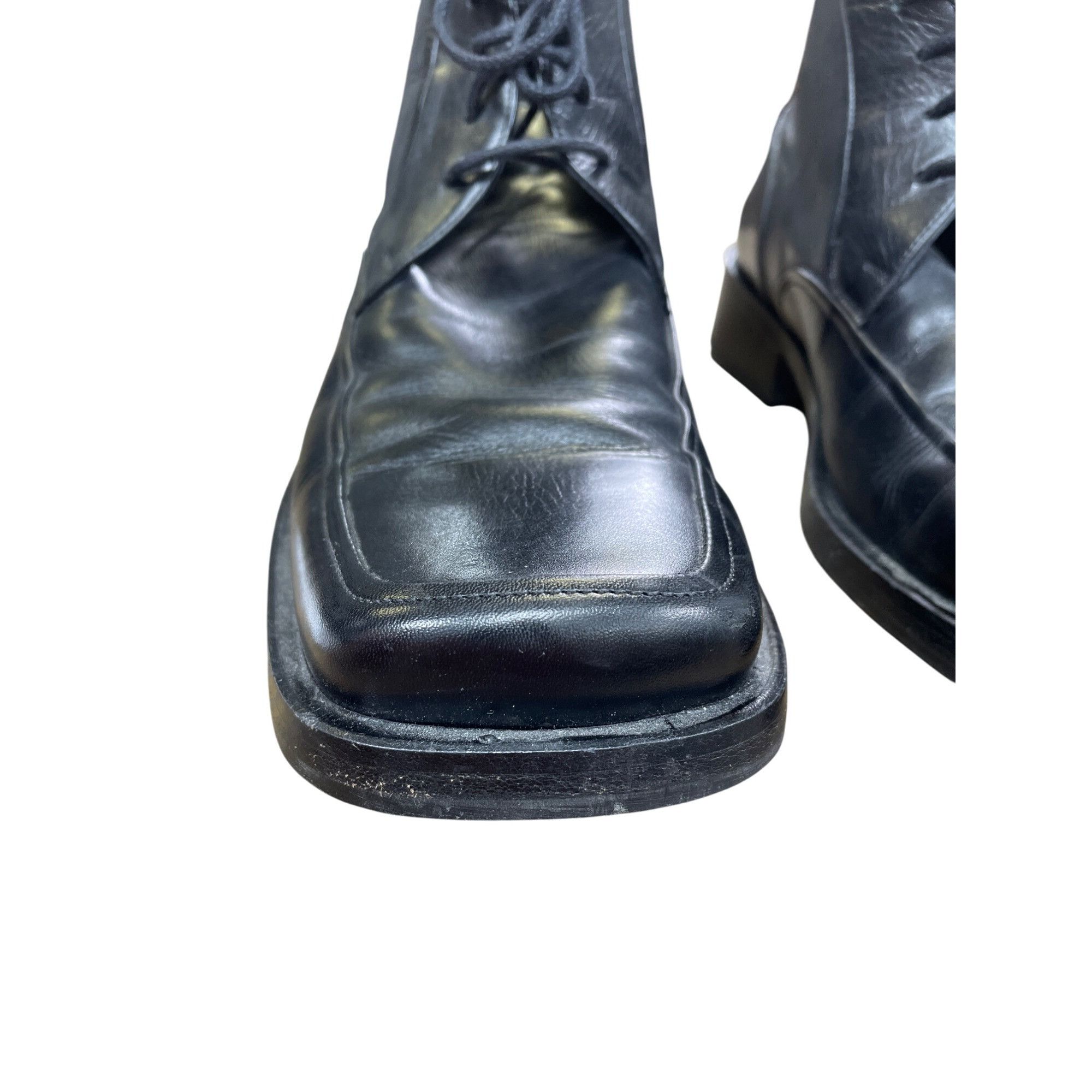Pierre Cardin Pierre Cardin Mens Black Leather Ankle Chukka Boots Size 12 Size US 12 / EU 45 - 8 Thumbnail