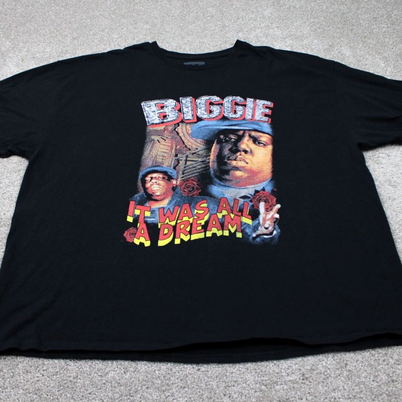 Vintage Notorious B.I.G. Shirt Mens 3XL XXXL Black Graphic Print Tee 90s Hip Hop Music T-Shirt Size US XXL / EU 58 / 5 - 2 Thumbnail