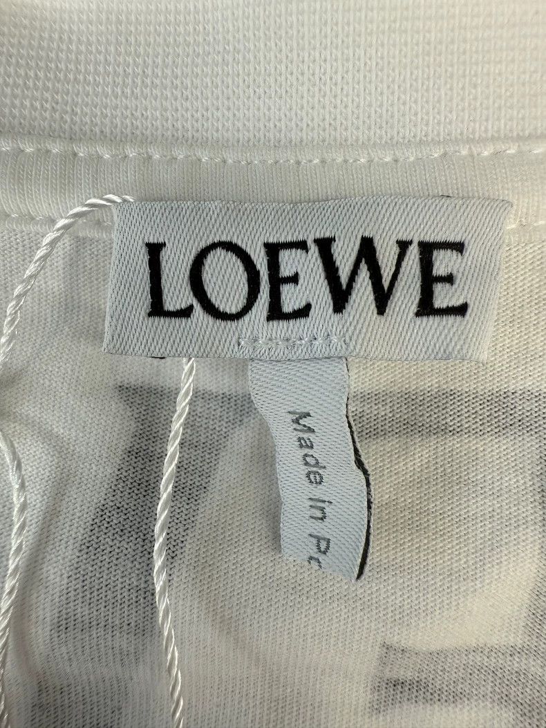 Loewe LOEWE Wide size pure cotton white T-shirt Size L / US 10 / IT 46 - 3 Thumbnail