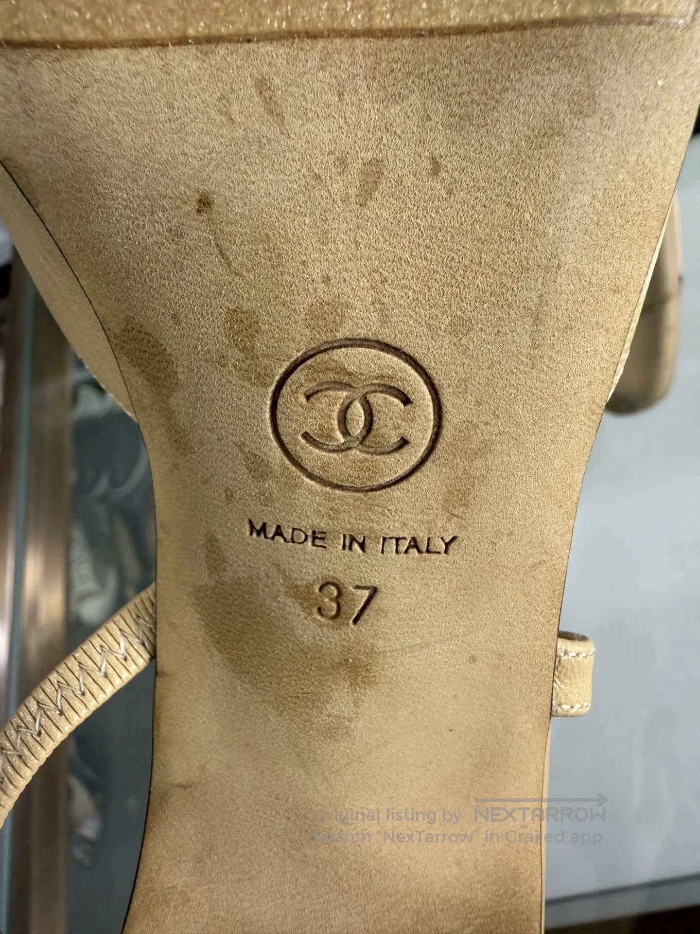 Chanel Chanel Beige Slingback Low Heel Shoes. Size US 6 / IT 36 - 5 Thumbnail