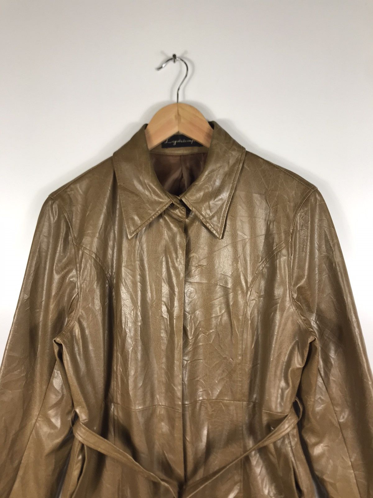 Japanese Brand × Vintage ⚡️Vintage Lejolitenps Leather Trench Coat Jacket Size L / US 10 / IT 46 - 4 Thumbnail