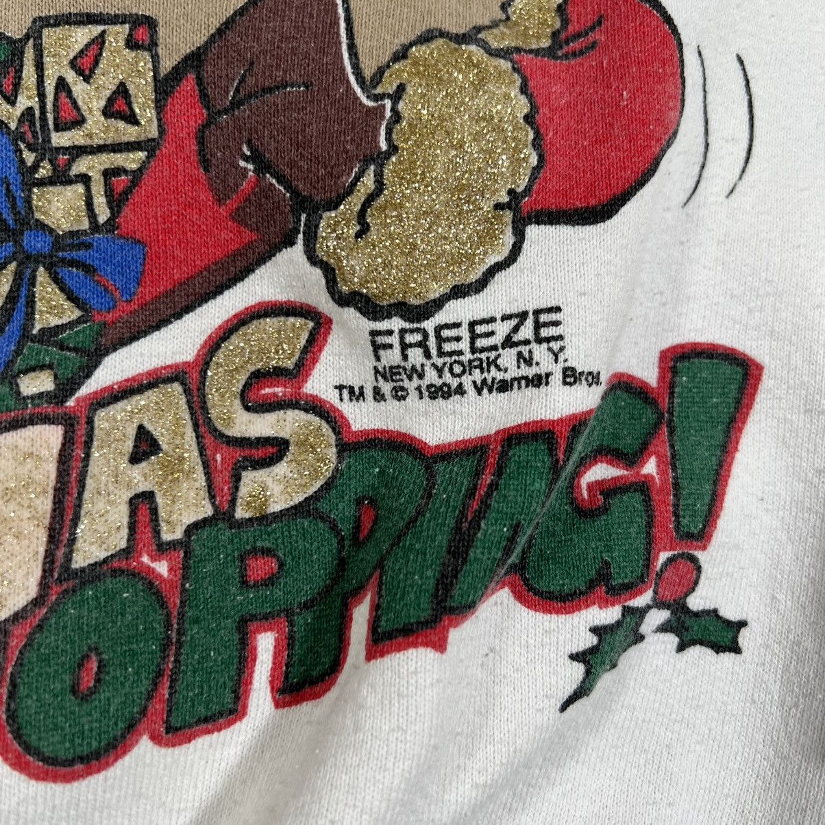 Vintage 1994 Freeze Looney Tunes Christmas Sweater Pullover Crewneck Size US XL / EU 56 / 4 - 2 Thumbnail