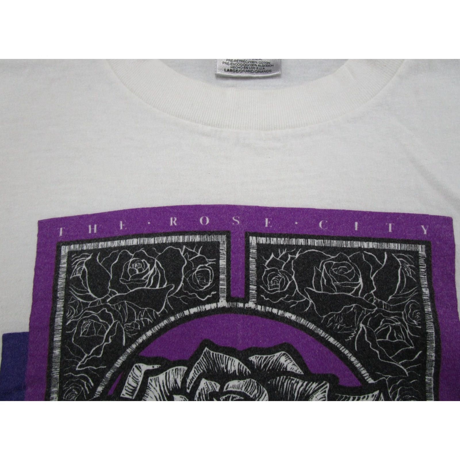 Vintage Vintage 1993 The Rose City Portland Oregon Single Stitch T-Shirt Size L 90s READ Size US L / EU 52-54 / 3 - 3 Thumbnail