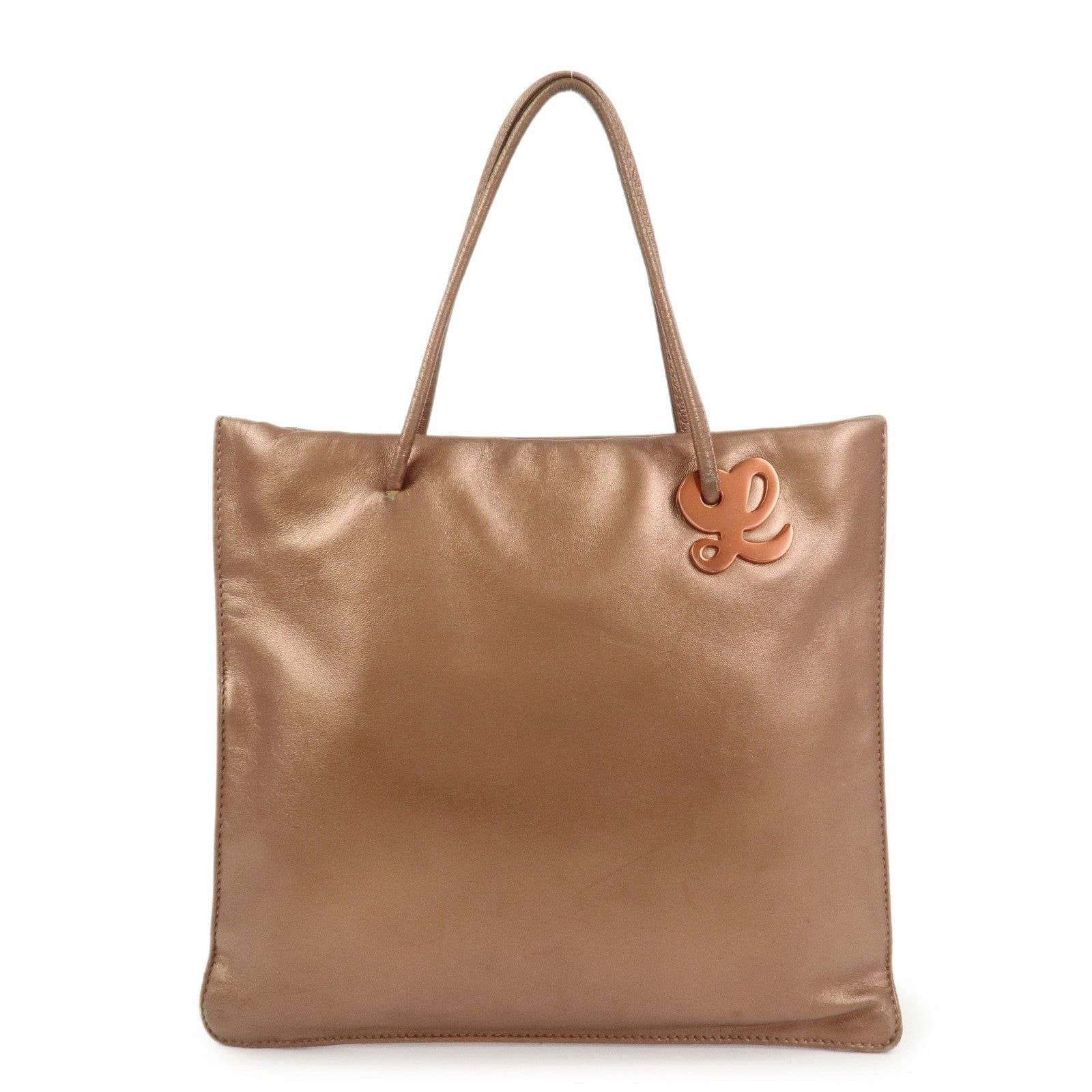 Loewe Loewe Anagram Calfskin Tote Brown Size ONE SIZE - 1 Thumbnail