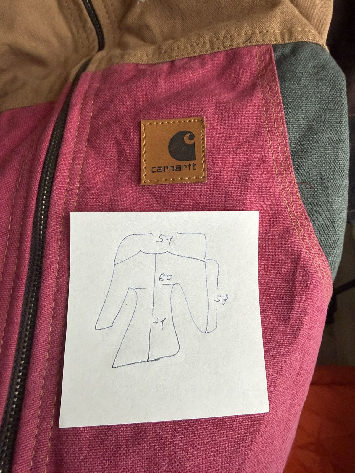 Carhartt Vintage Custom Carhartt Reworked Detroit Jacket Patchwork Size US L / EU 52-54 / 3 - 7 Thumbnail