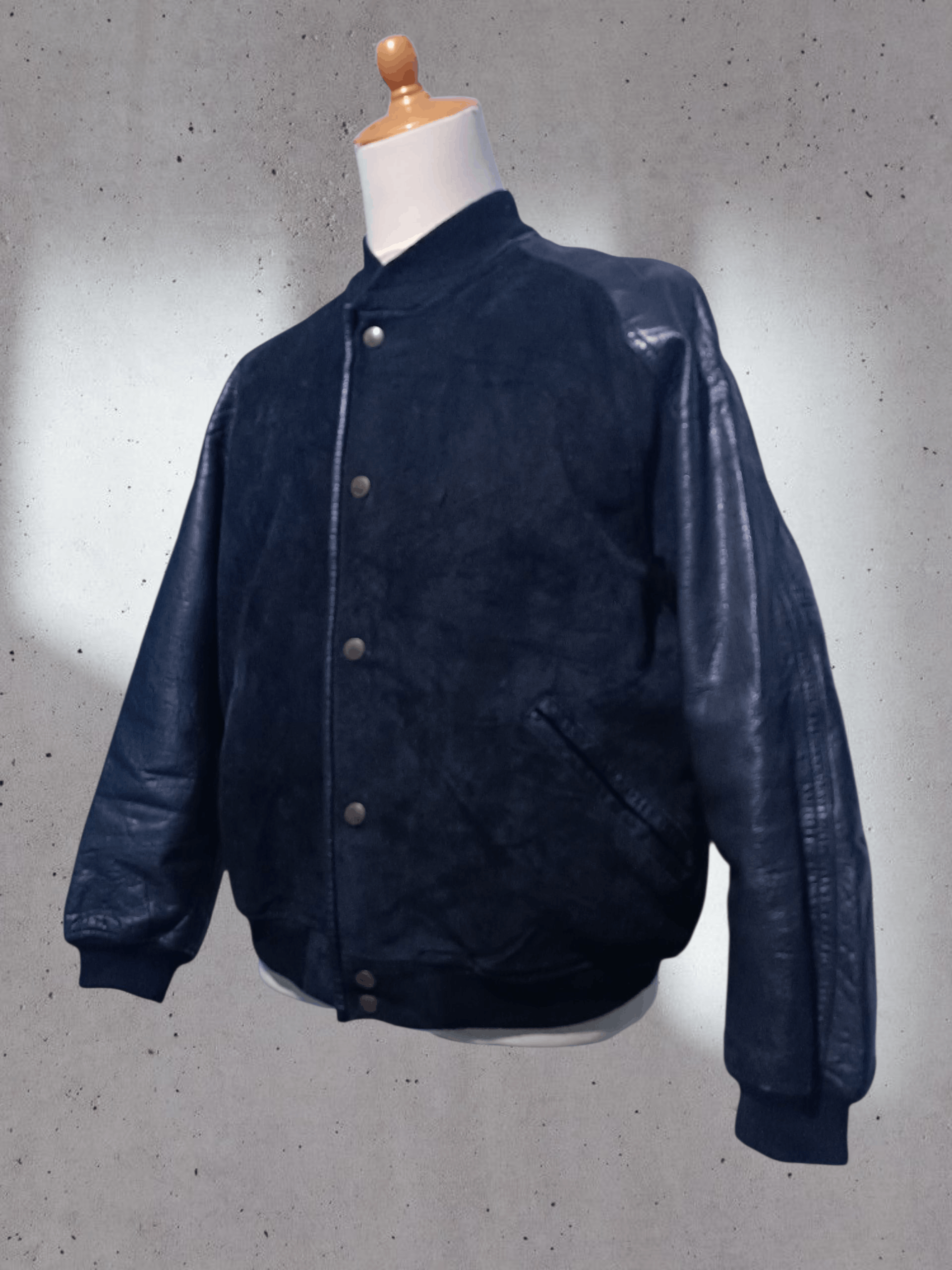 Japanese Brand Made In Japan 🇯🇵 Varsity Suede Leather Jacket Size US M / EU 48-50 / 2 - 2 Thumbnail